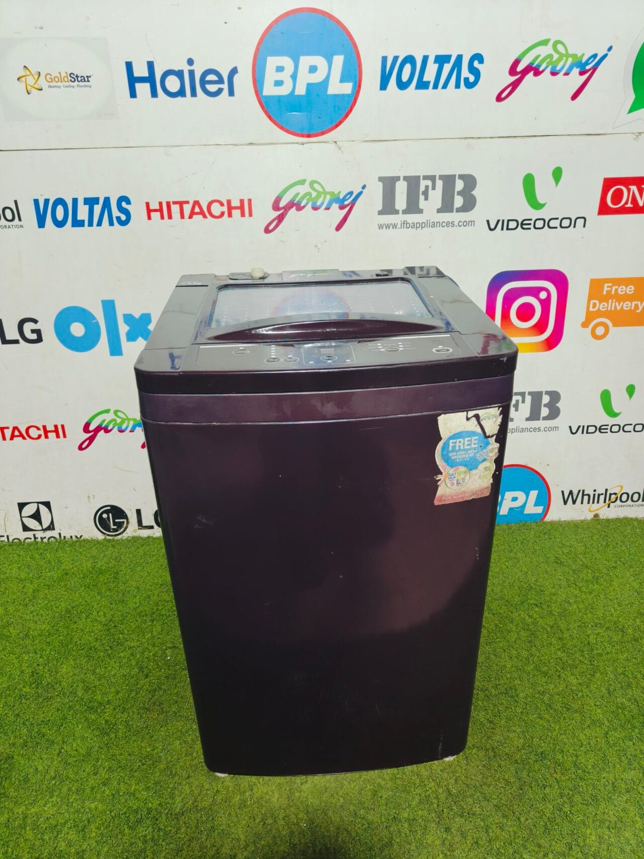 Godrej Eon 6.5 kg brown in colour fully automatic top load used washing machine