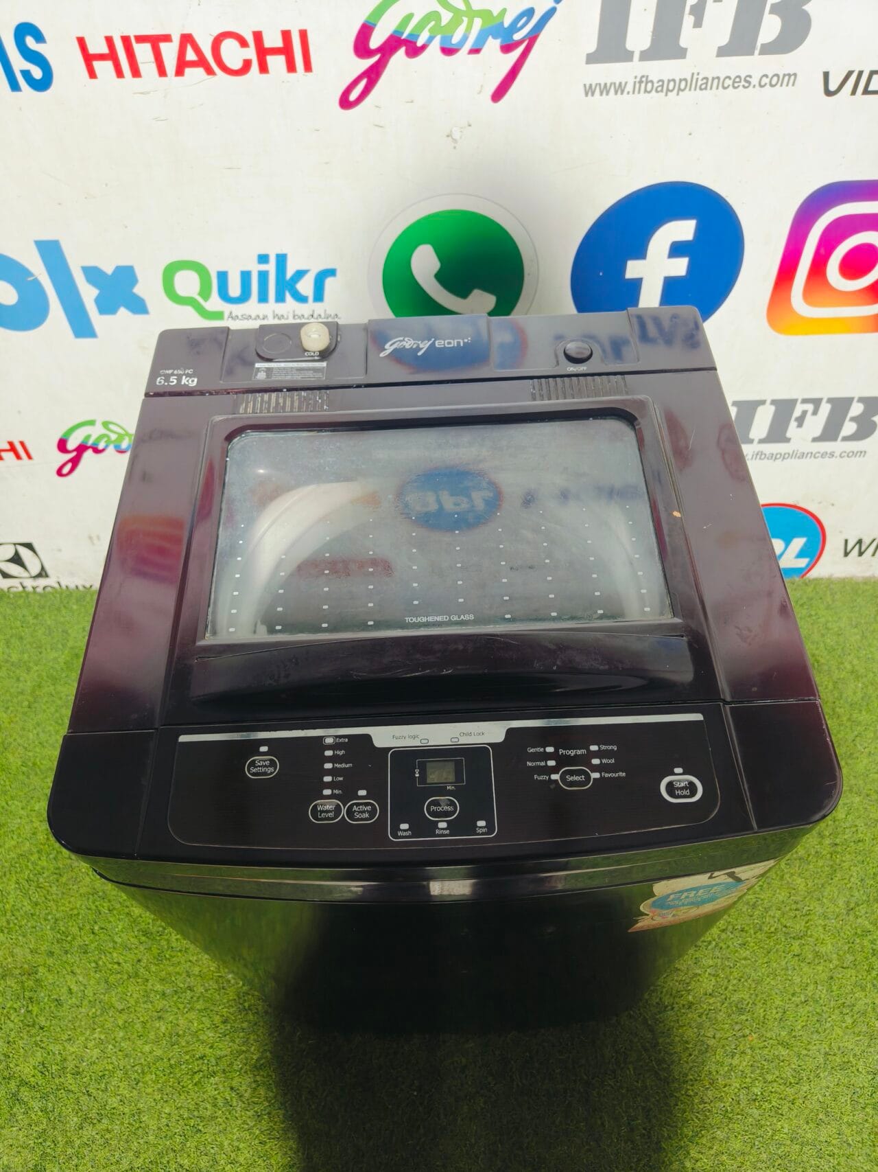 Godrej Eon 6.5 kg brown in colour fully automatic top load used washing machine - Image 2