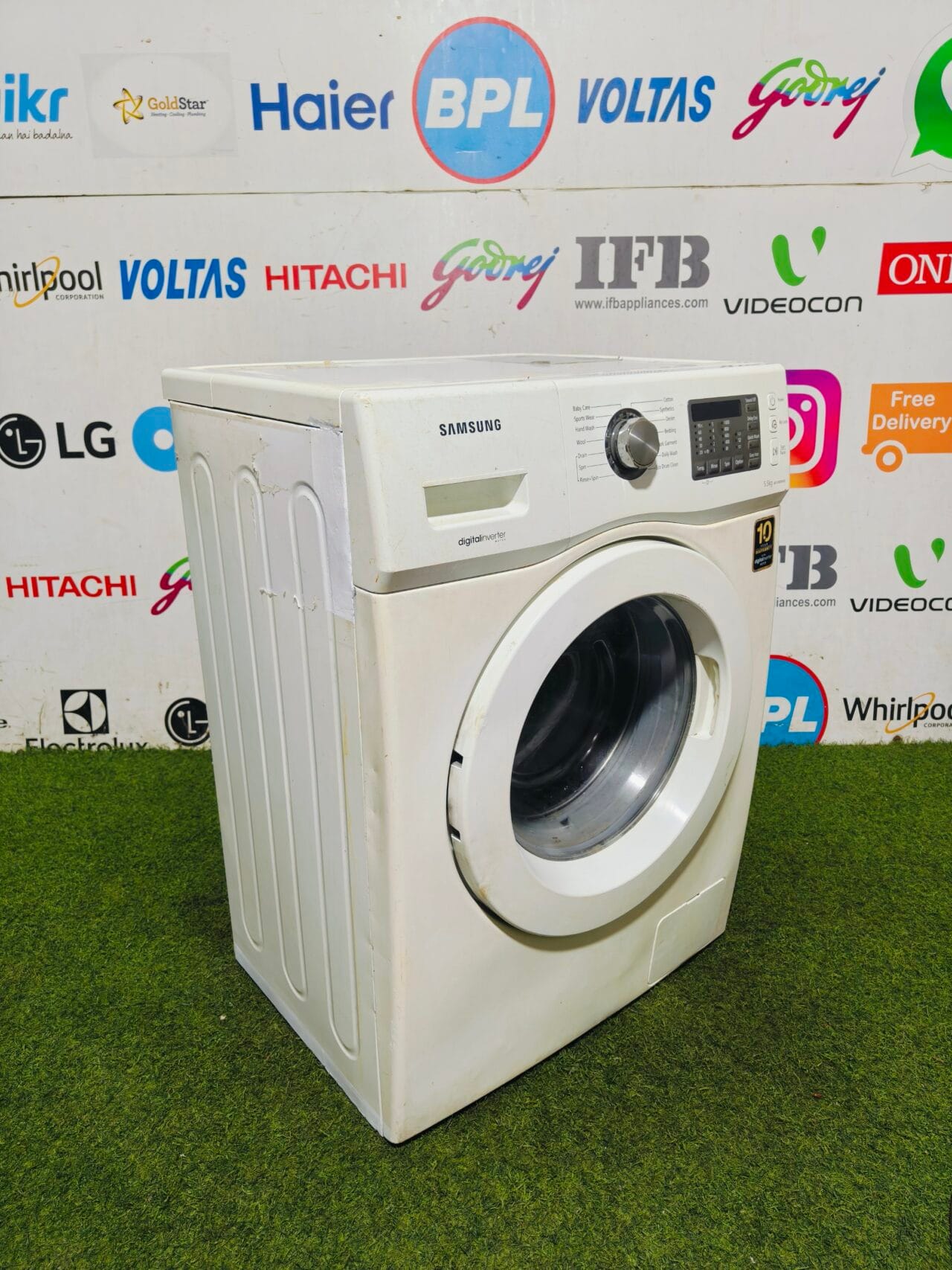 Samsung digital inverter white in colour 5.5 lg fully automatic front load washing machine - Image 5