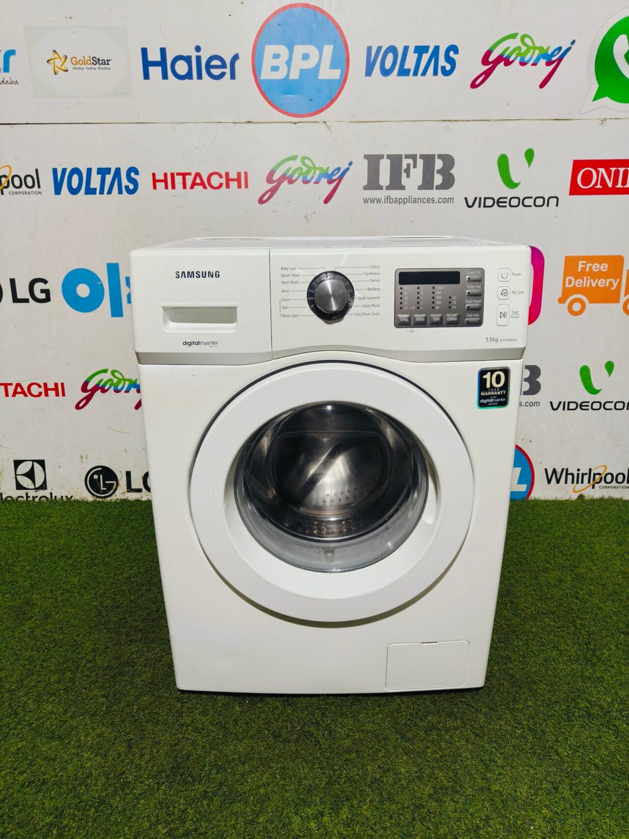 Samsung digital inverter 5.5 kg gently used fully automatic front load washing machine