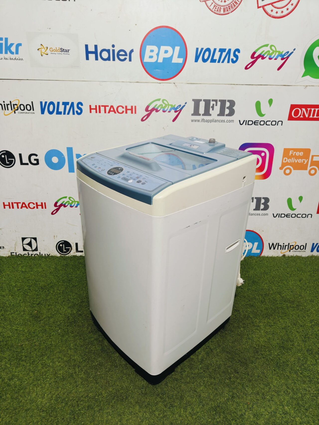 Samsung daimond drum ag+ silver nano white & blue in colour 6.2 kg fully automatic gently used top load washing machines - Image 5