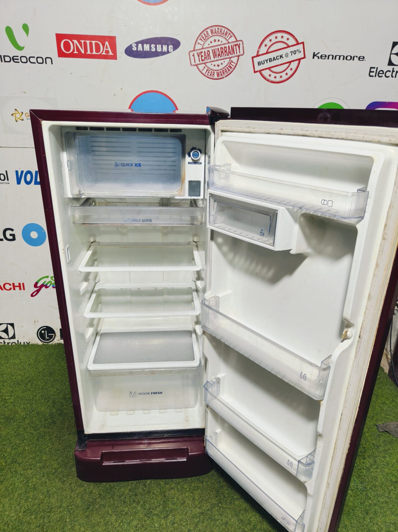 whirlpool power cool ice magic 5 star energy rating inbuilt stabiliser with base stand and onion tray 190 lte flower model single door refrigerator - Image 3