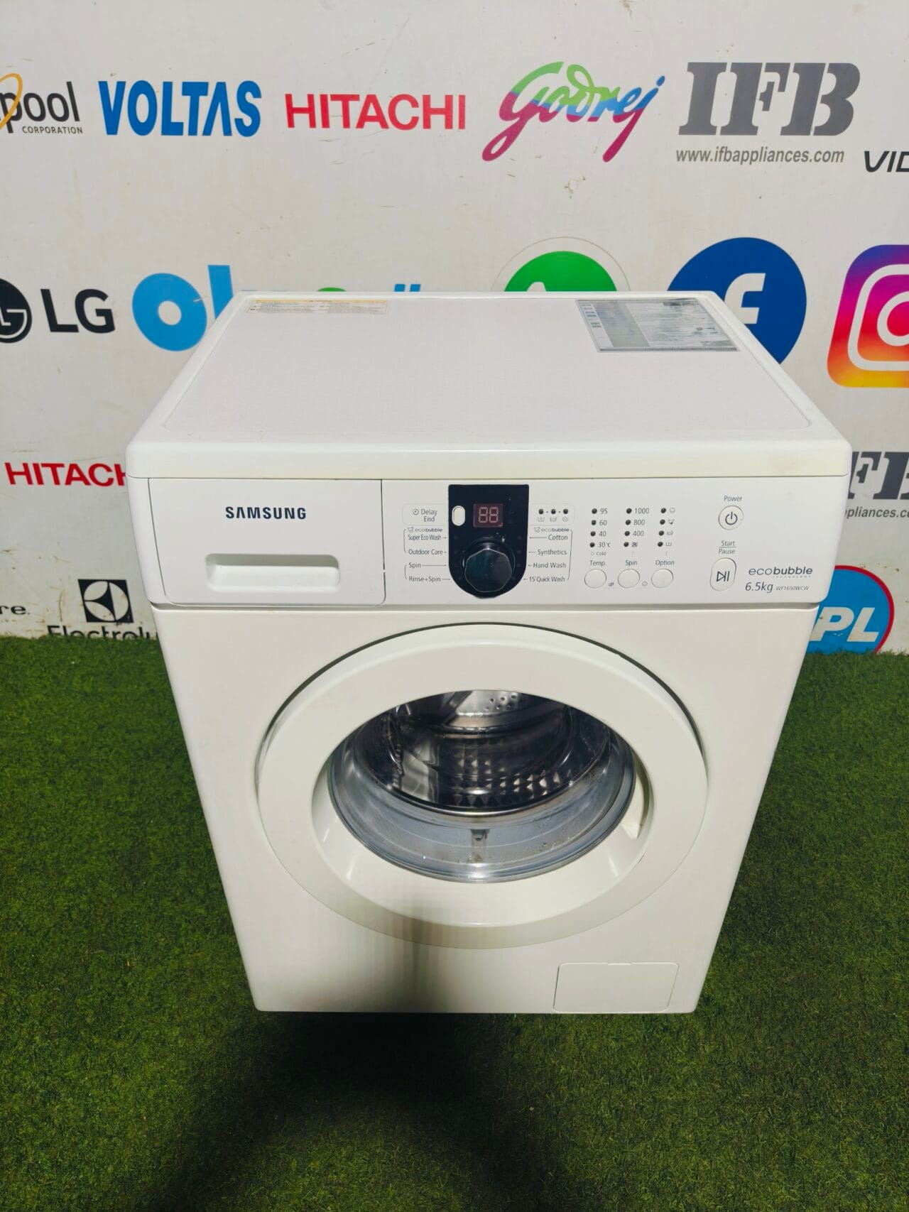 Samsung eco bubble 6.5 kg fully automatic front load used washing machine - Image 2