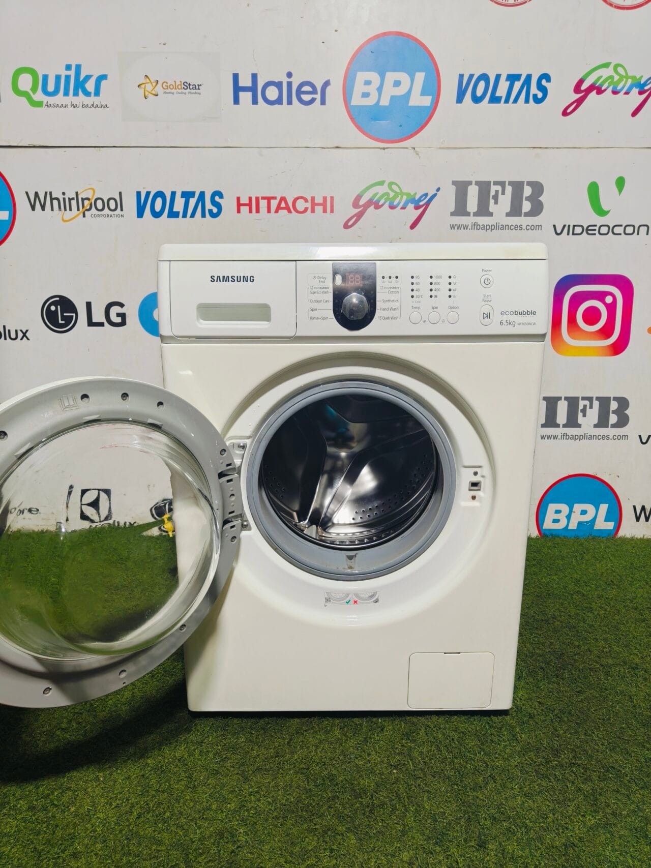 Samsung eco bubble 6.5 kg fully automatic front load used washing machine - Image 3