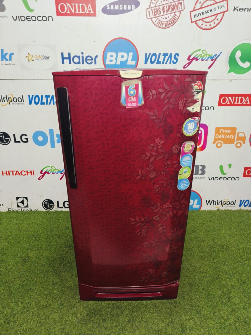 Godrej egde pro 5 star energy rating inbuilt stabiliser with base stand and onion tray 190 lte flower model single door refrigerator