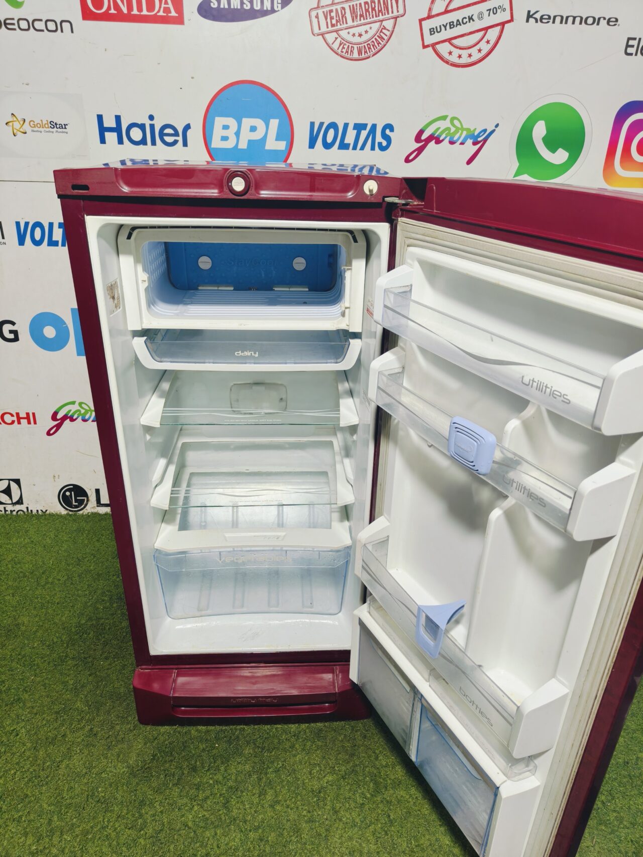 Godrej egde pro 5 star energy rating inbuilt stabiliser with base stand and onion tray 190 lte flower model single door refrigerator - Image 3
