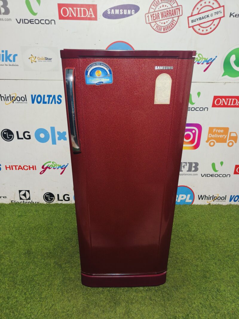 Samsung fresh tech ultima 5 star energy rating inbuilt stabiliser with base stand 210 lte gently used single door refrigerator