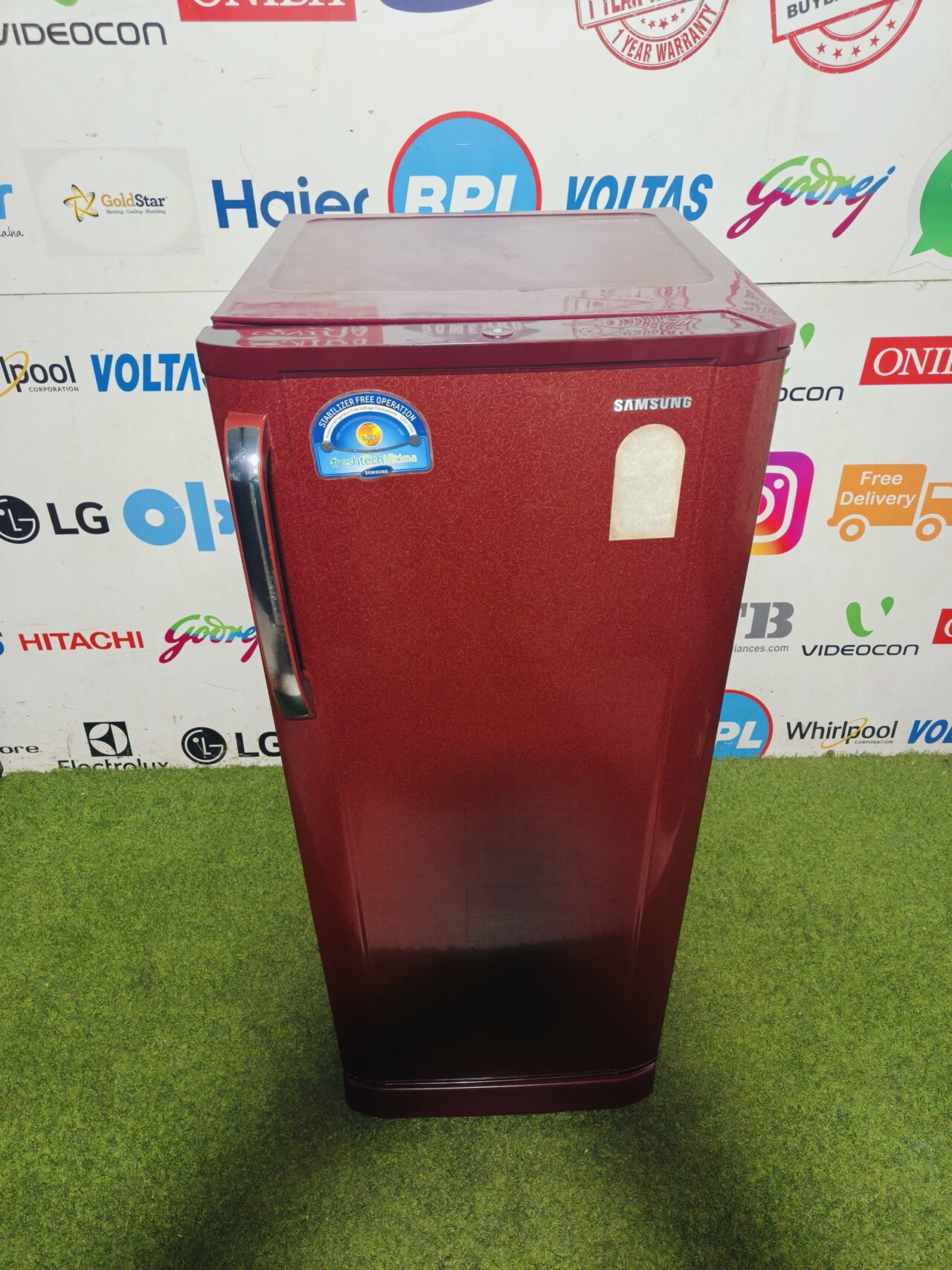 Samsung fresh tech ultima 5 star energy rating inbuilt stabiliser with base stand 210 lte gently used single door refrigerator - Image 2