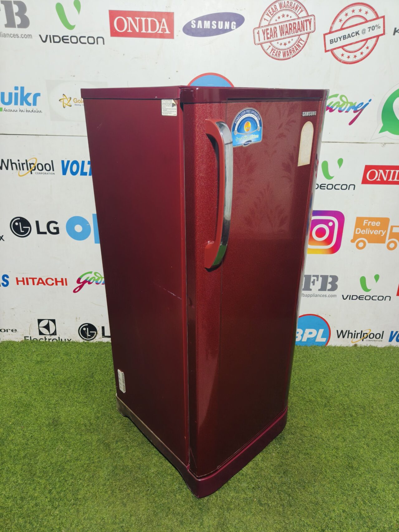 Samsung fresh tech ultima 5 star energy rating inbuilt stabiliser with base stand 210 lte gently used single door refrigerator - Image 5