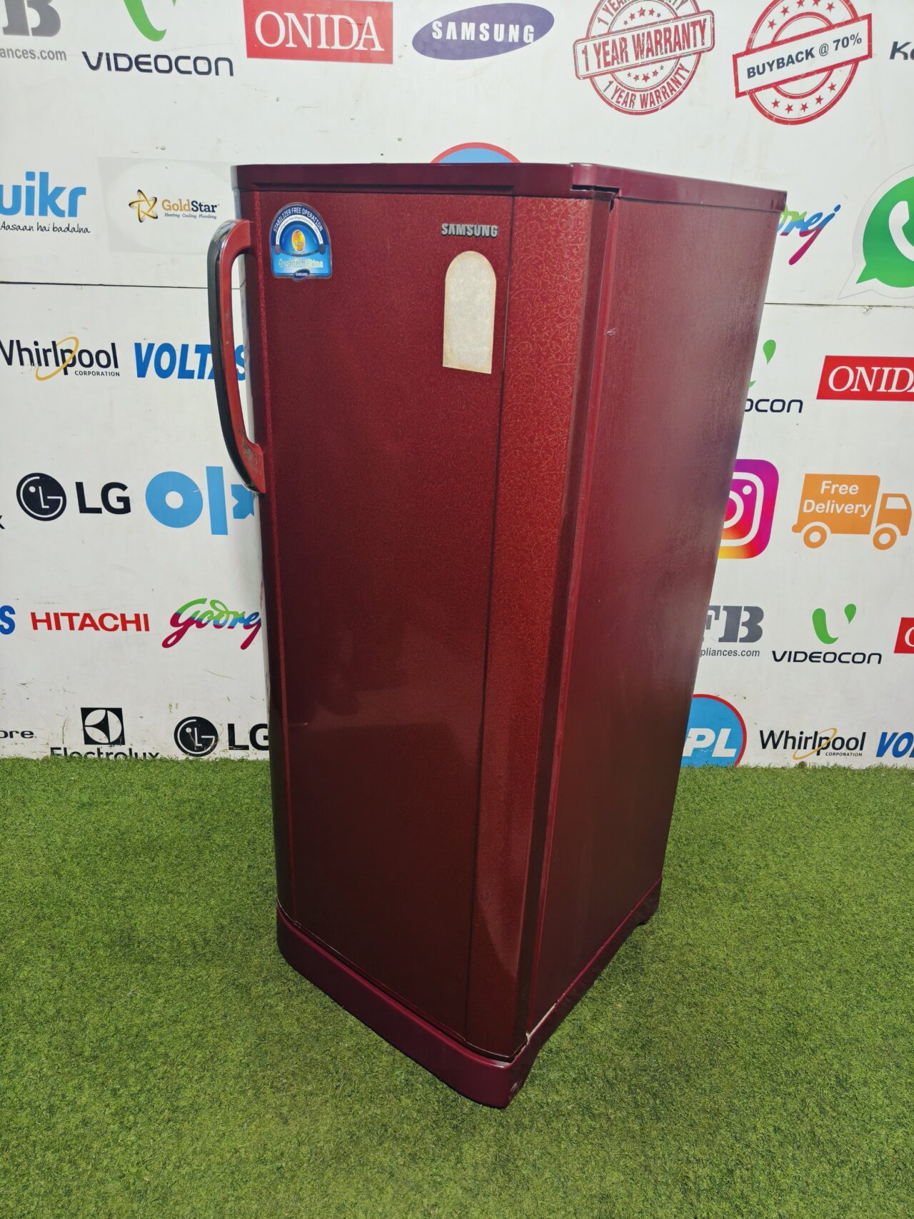 Samsung fresh tech ultima 5 star energy rating inbuilt stabiliser with base stand 210 lte gently used single door refrigerator - Image 4