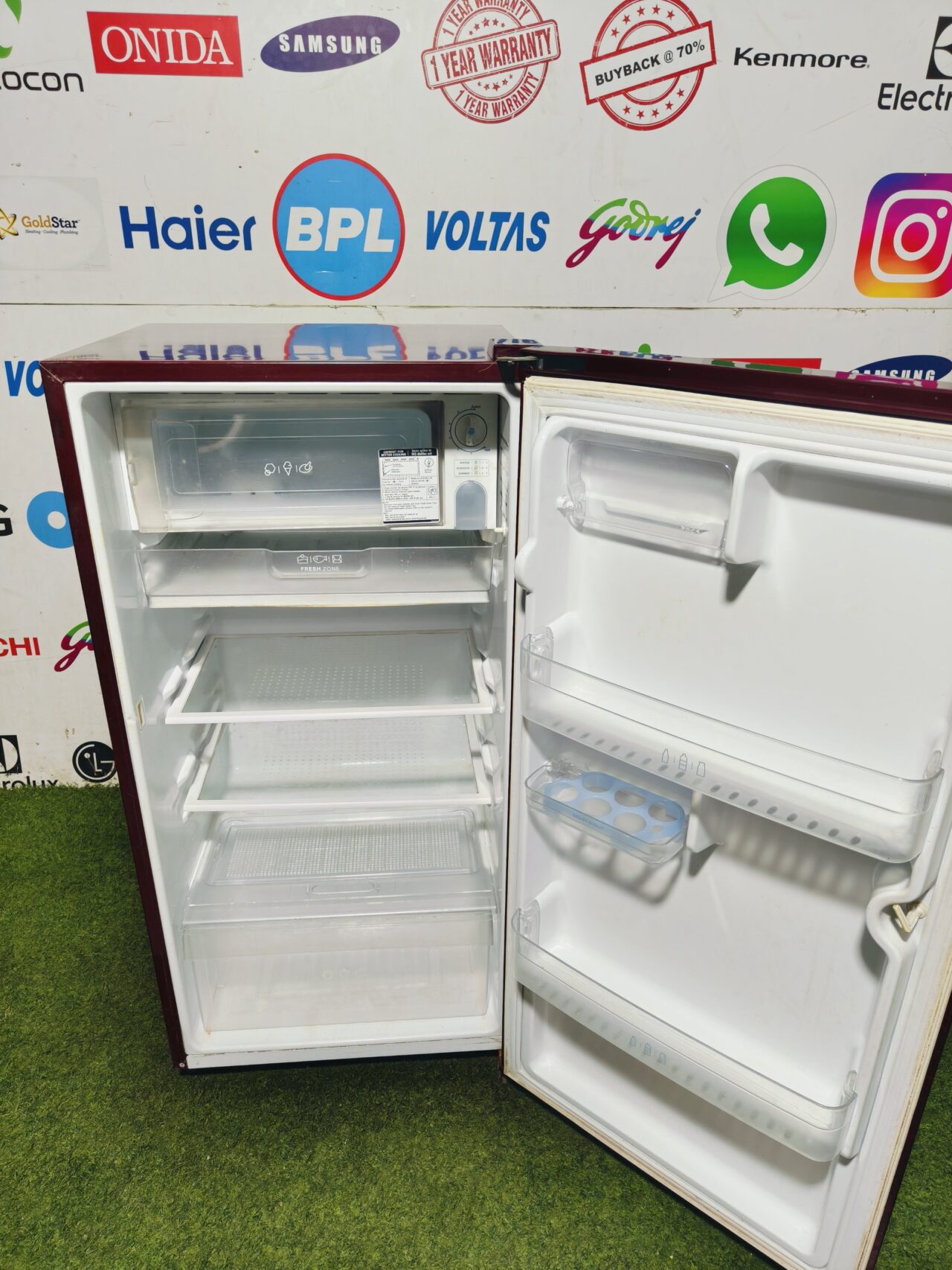 LG intello cool 4 star energy rating inbuilt stabiliser 200 lte red flower model single door refrigerator - Image 3