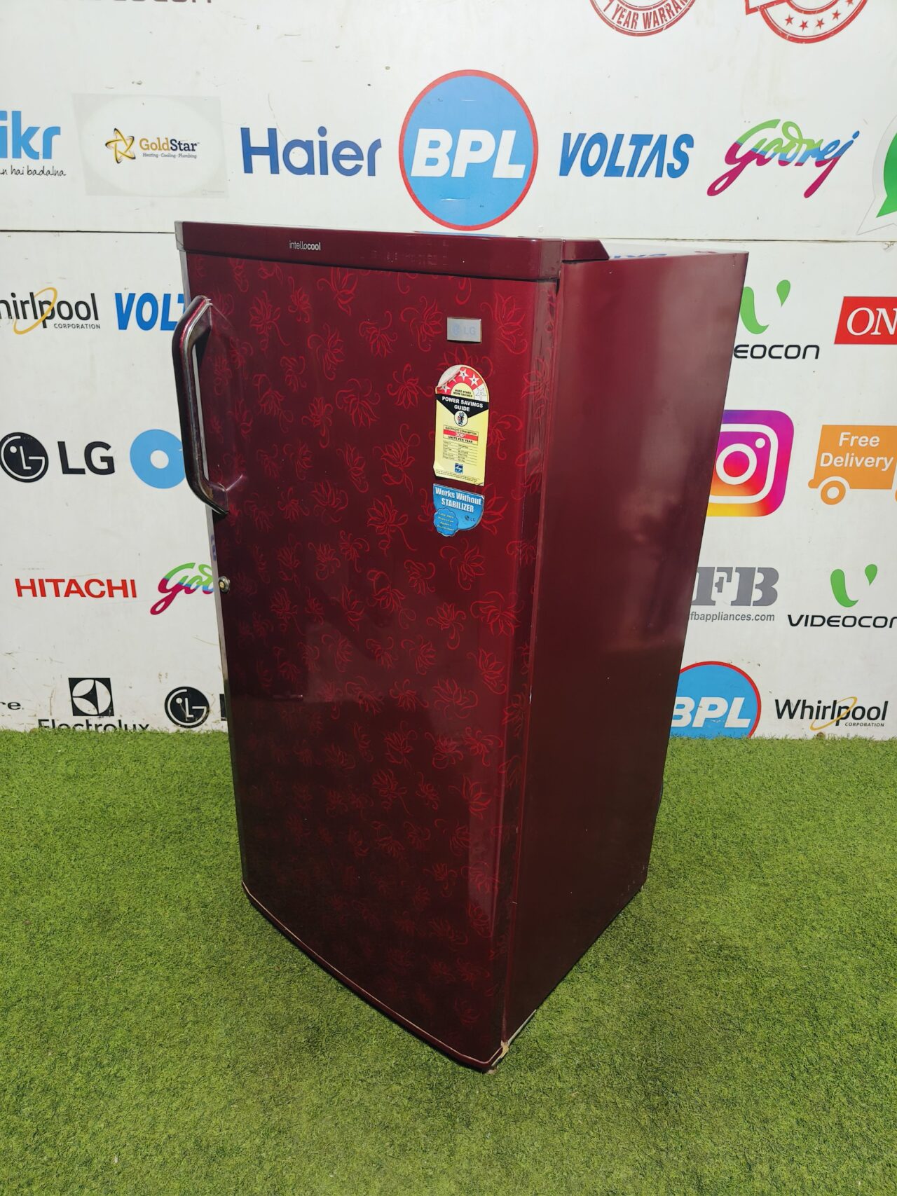 LG intello cool 4 star energy rating inbuilt stabiliser 200 lte red flower model single door refrigerator - Image 4