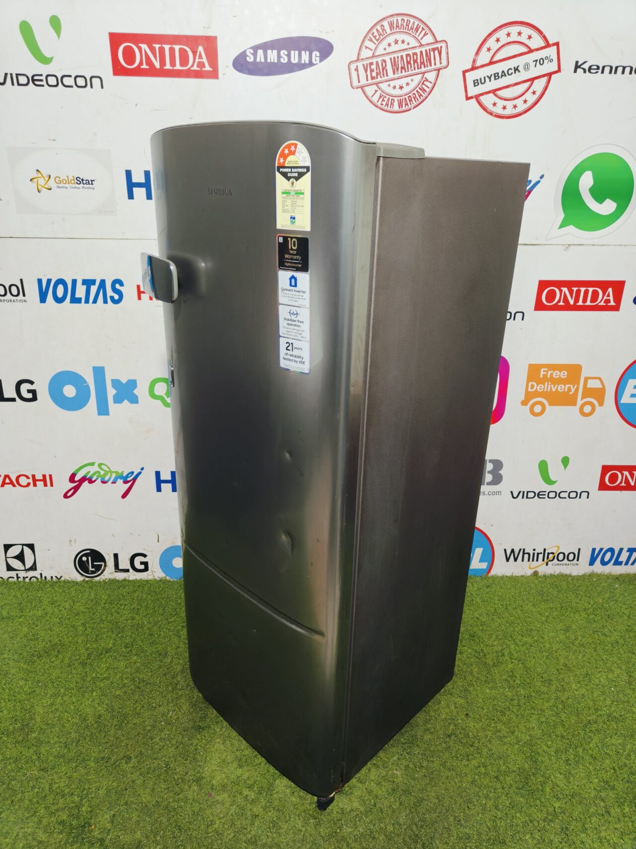 Samsung home connect digital inverter technology steel finish 210 lte gently used single door refrigerator - Image 5