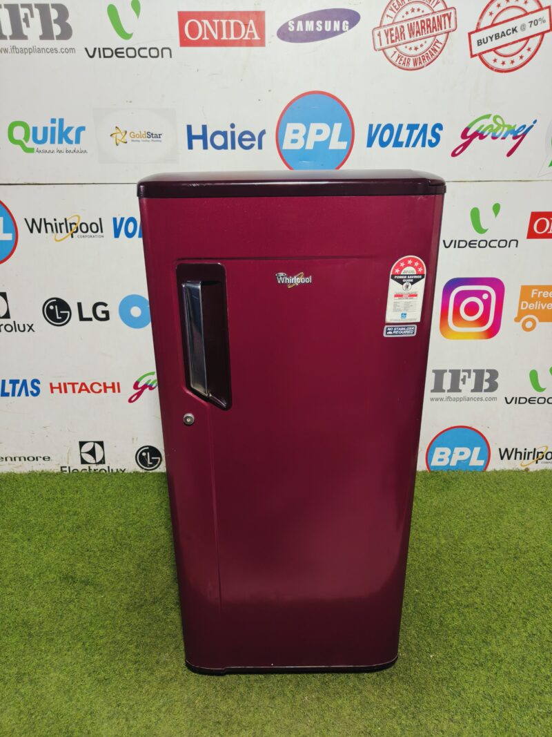 Whirlpool ice magic power cool 5 star energy rating inbuilt stabiliser 190 lte gently used single door refrigerator