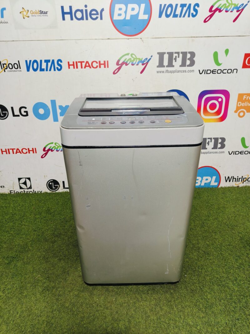 Panasonic eco navi eco aqua beat 6.5 kg silver in colour fully automatic top load washing machine (Refurbished)