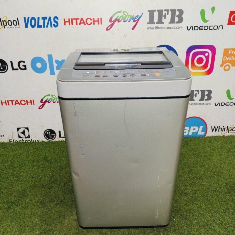 Panasonic eco navi eco aqua beat 6.5 kg silver in colour fully automatic top load washing machine (Refurbished)