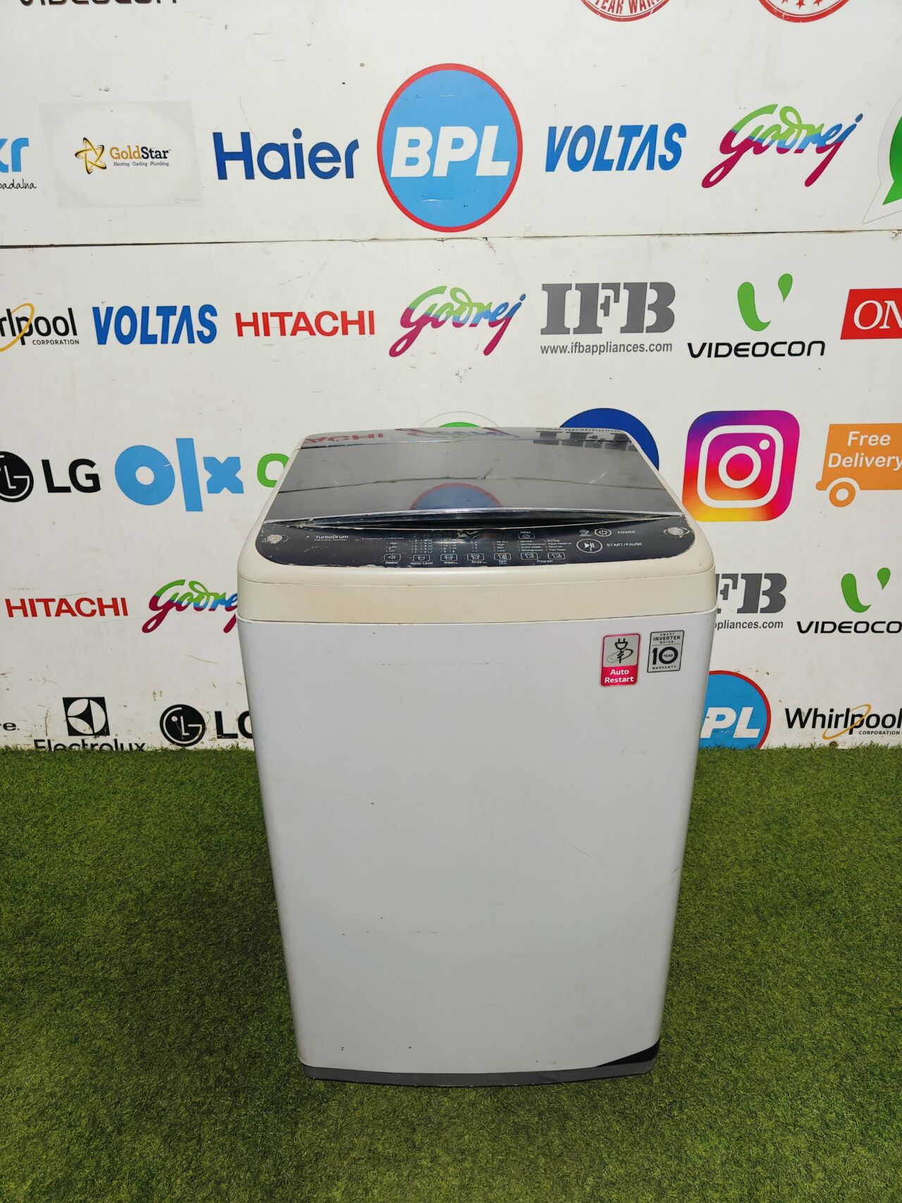 LG smart inverter turbo drum 6.5 kg fully automatic top load washing machine - Image 2