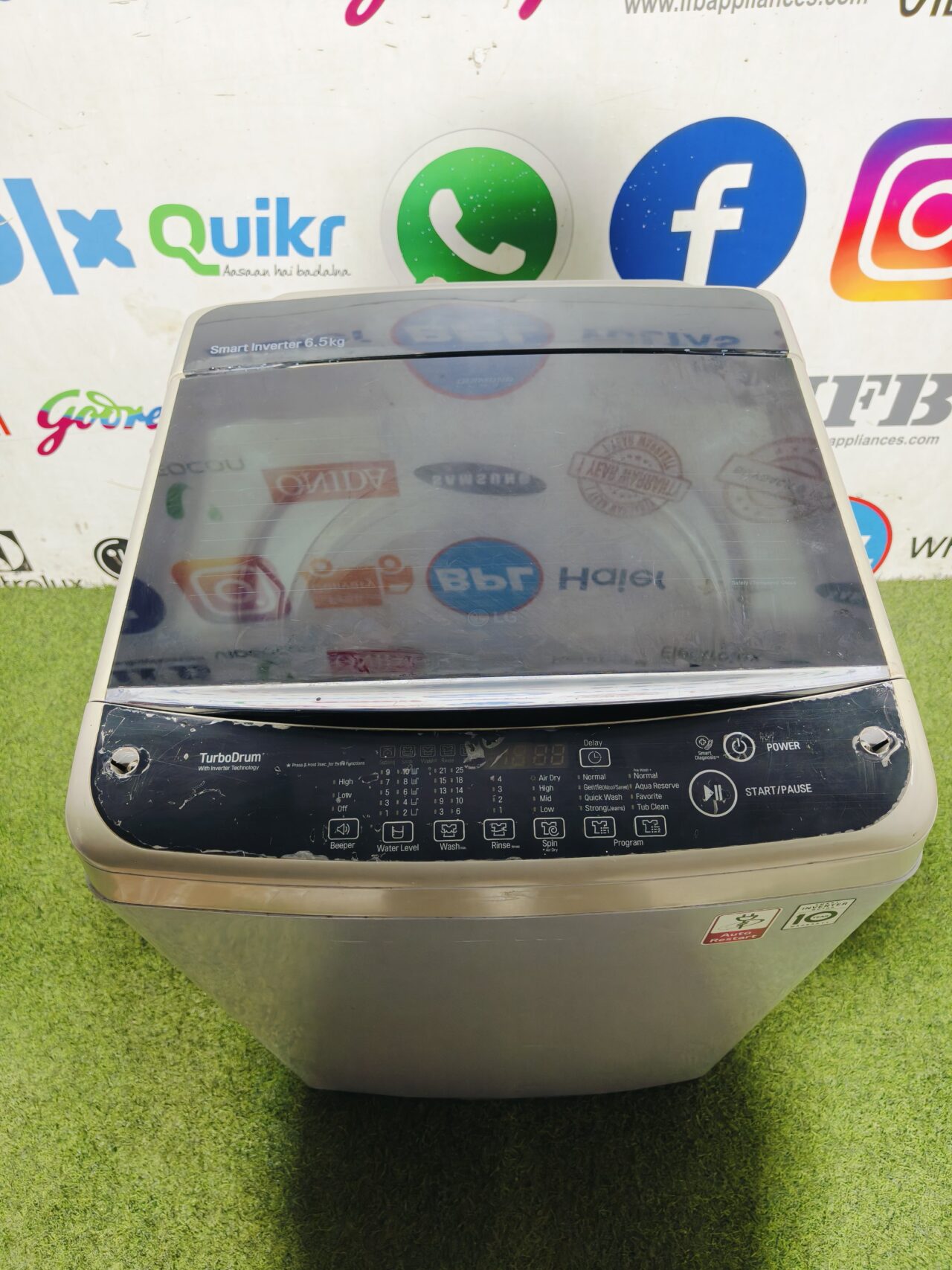 LG smart inverter turbo drum 6.5 kg fully automatic top load washing machine