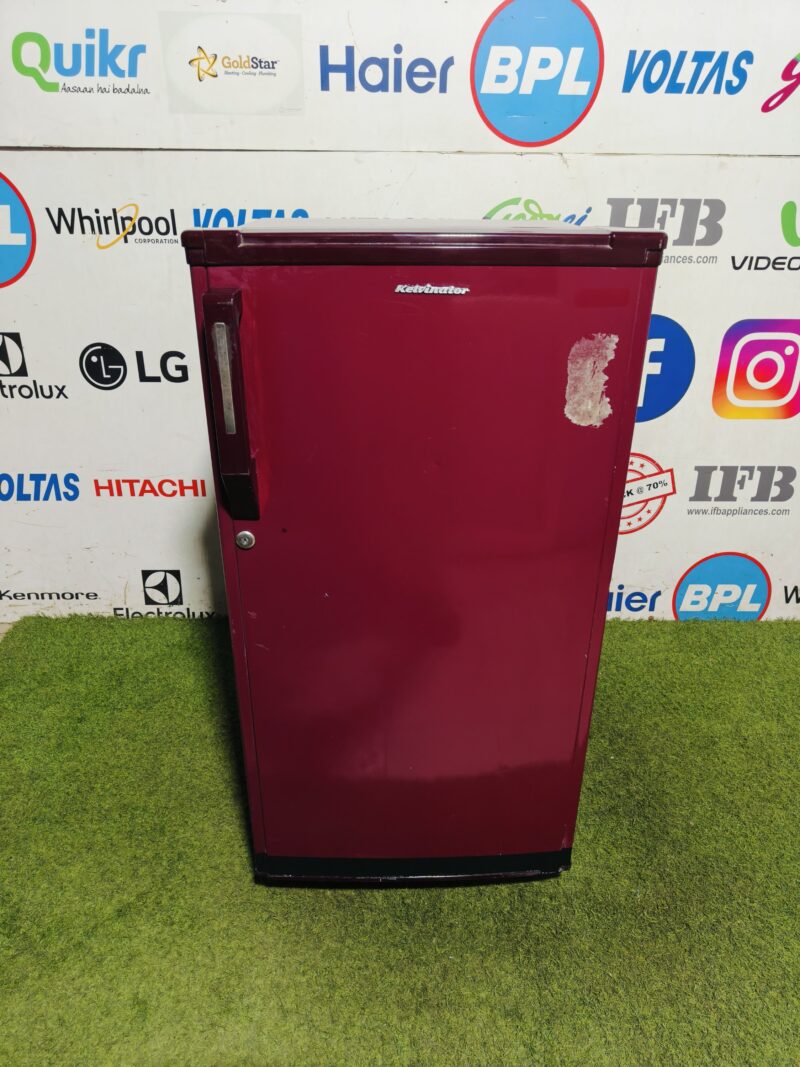 Kelvinator maroon in colour 170 lte single door pre owned refrigerator