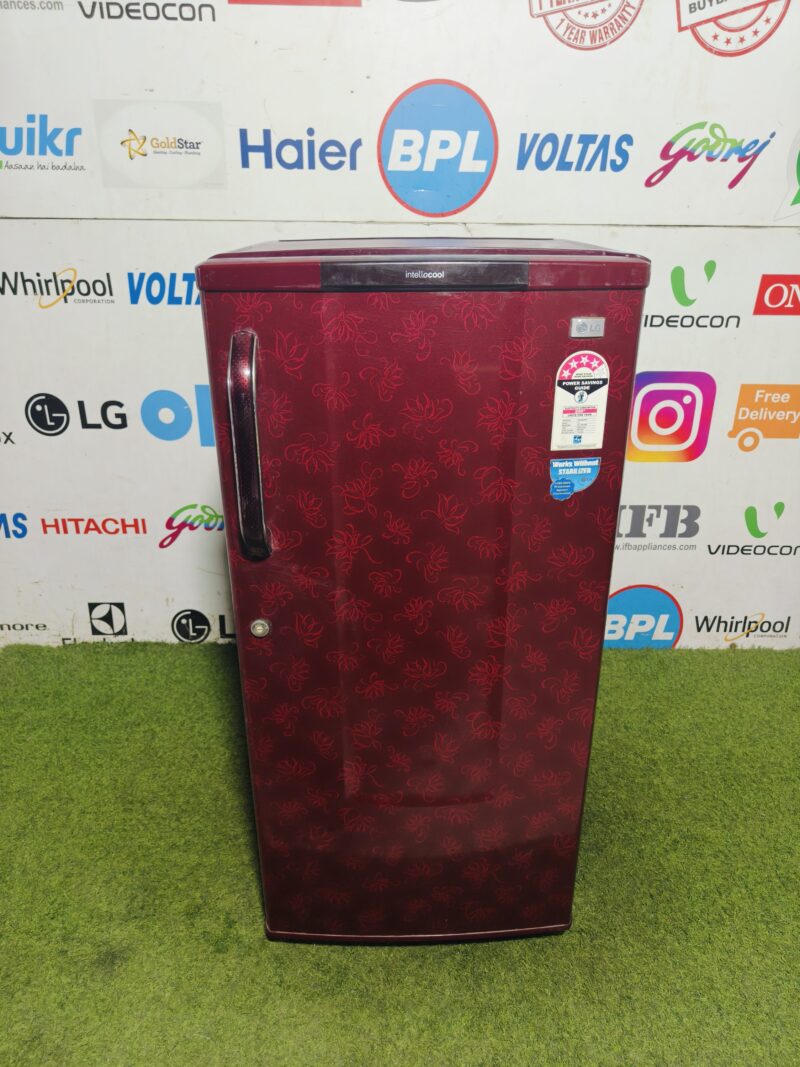 LG intello cool 4 star energy rating inbuilt stabiliser red flower model single door refrigerator