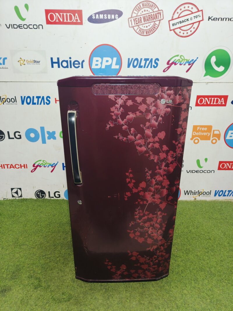LG 5 star energy rating inbuilt stabiliser maroon flower model 190 lte single door refrigerator
