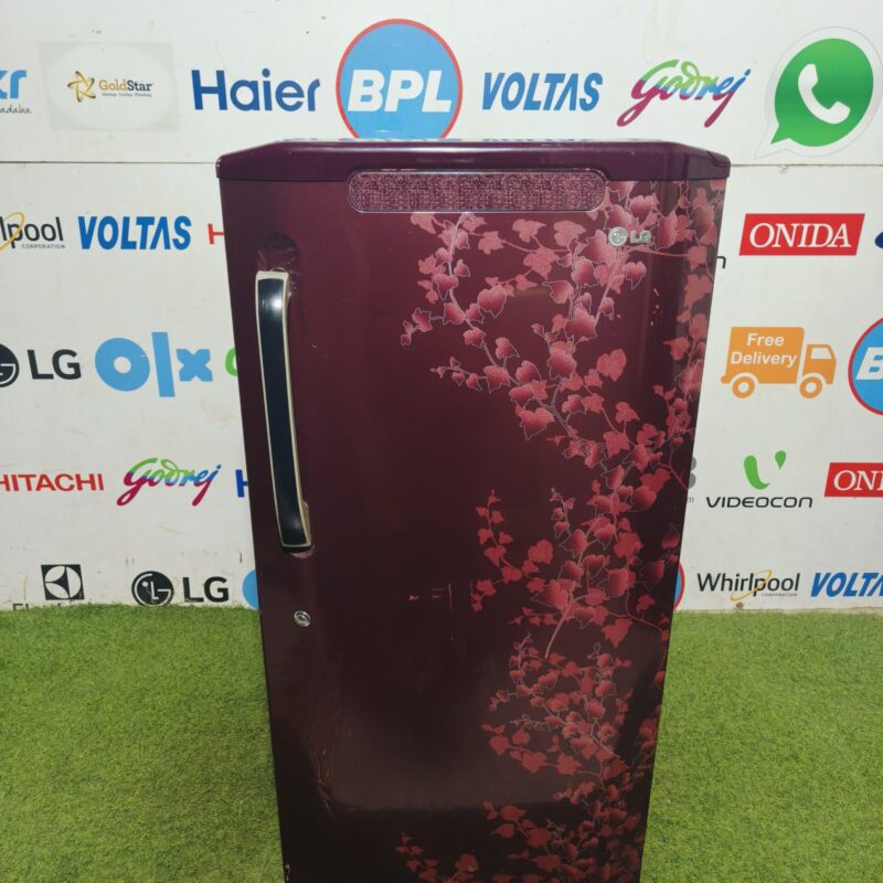 LG 5 star energy rating inbuilt stabiliser maroon flower model 190 lte single door refrigerator (Refurbished)
