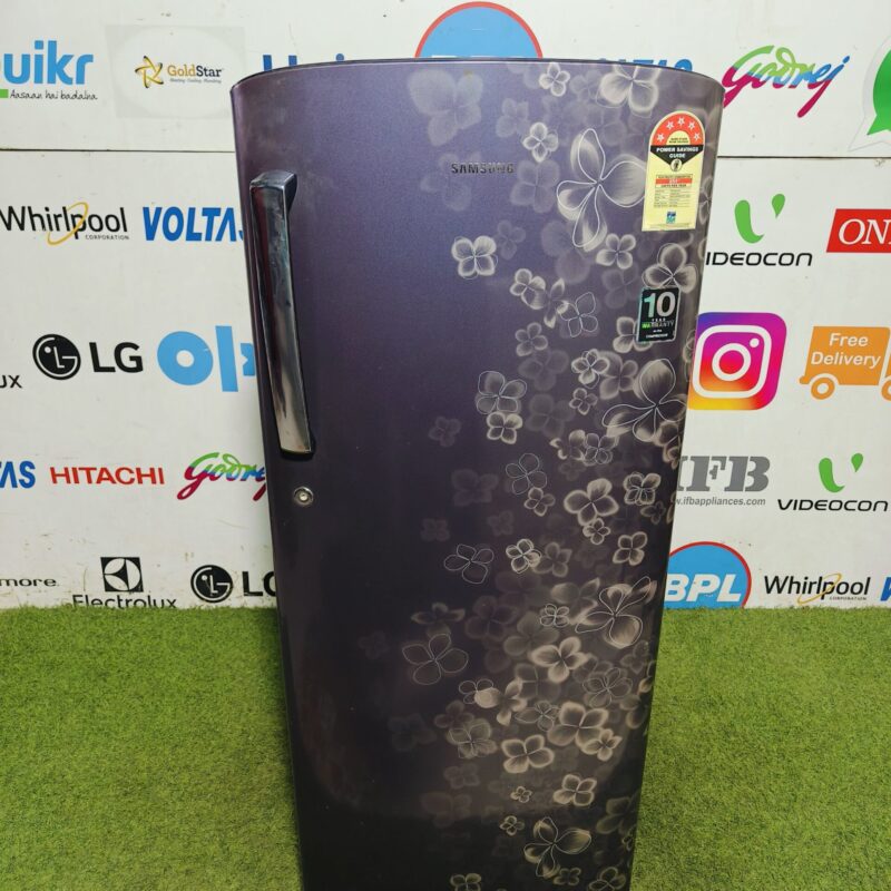 Samsung 5 star energy rating inbuilt stabiliser 200 lte flower model gently used single door refrigerator (Refurbished)