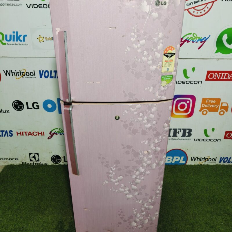 LG 4 star energy rating inbuilt stabiliser pink flower model 260 lte double door refrigerator (Refurbished)