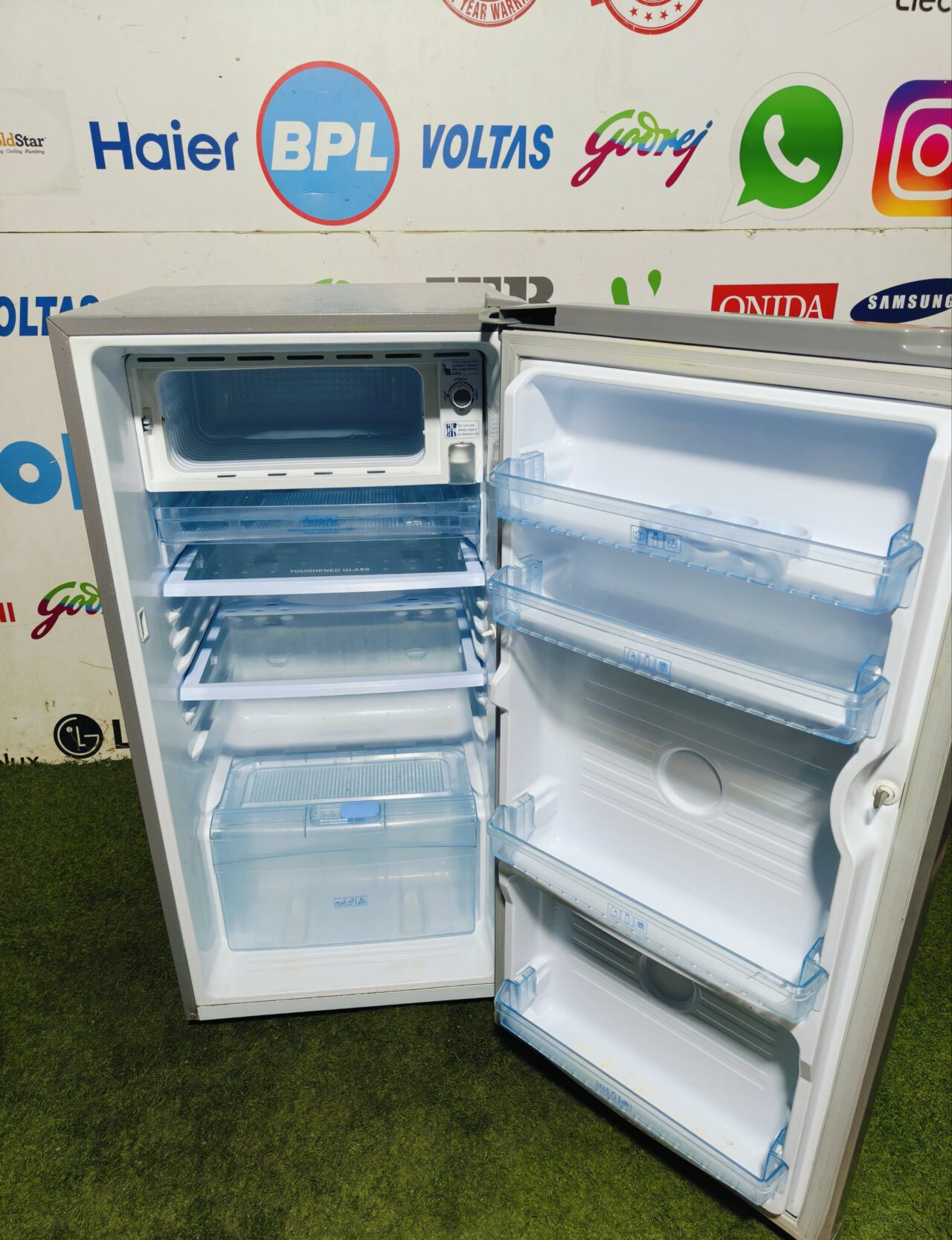 Haier 170 lte steel finish gently used single door refrigerator - Image 3