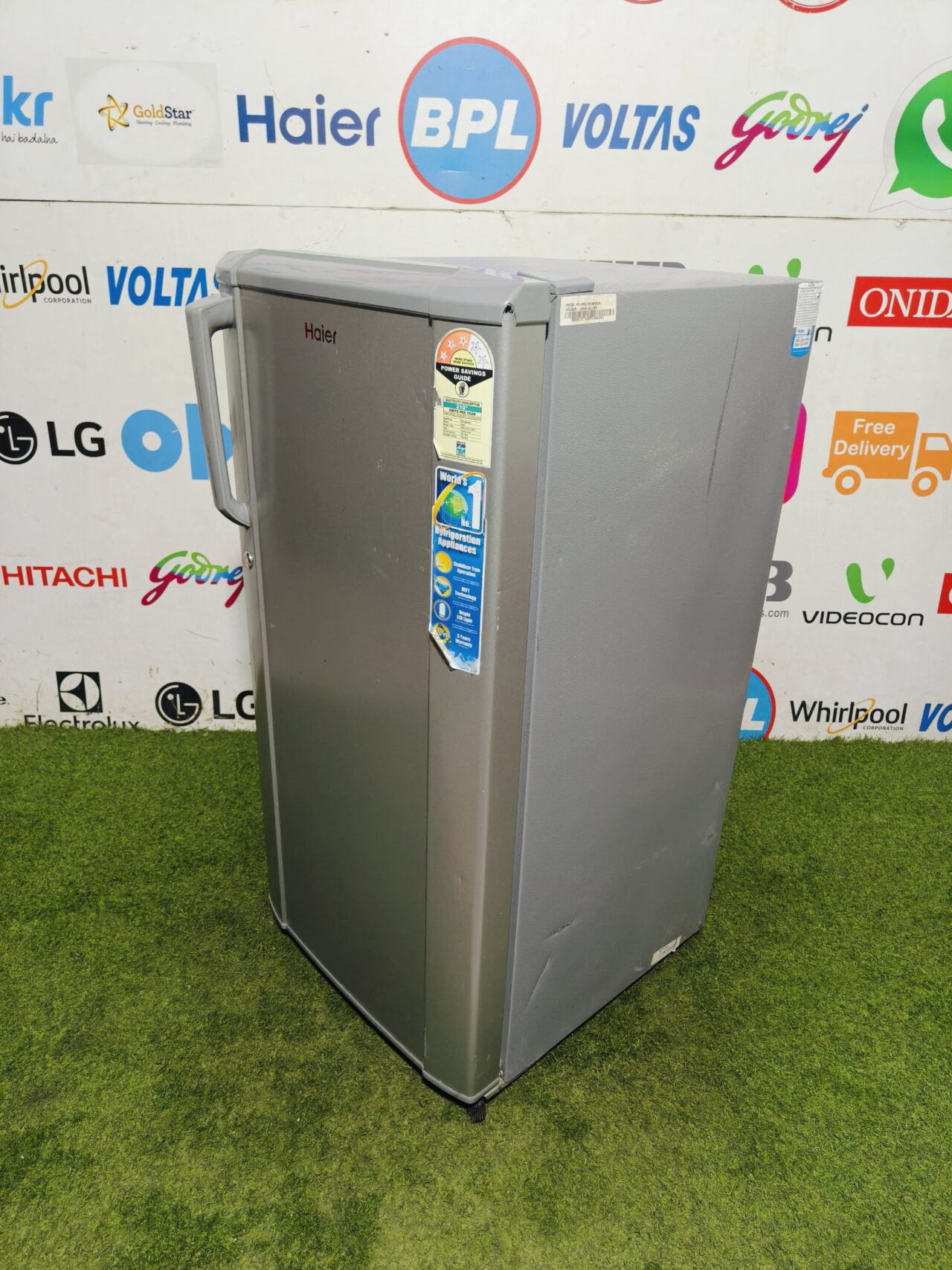 Haier 170 lte steel finish gently used single door refrigerator - Image 5