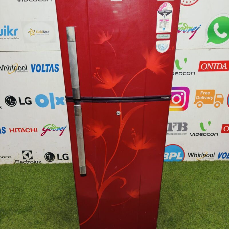 Videocon eco fresh red flower model 260 lte double door refrigerator (Refurbished)