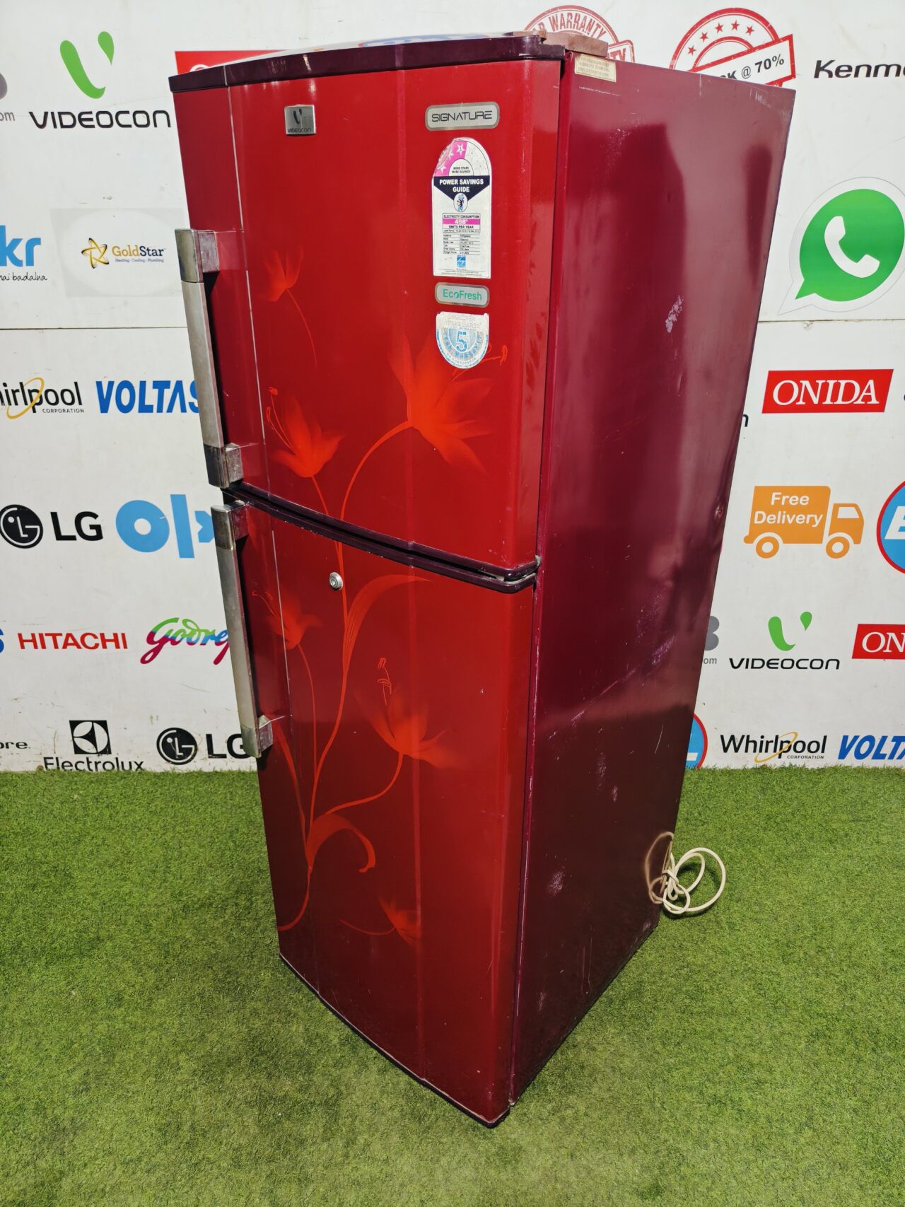 Videocon eco fresh red flower model 260 lte double door refrigerator - Image 5