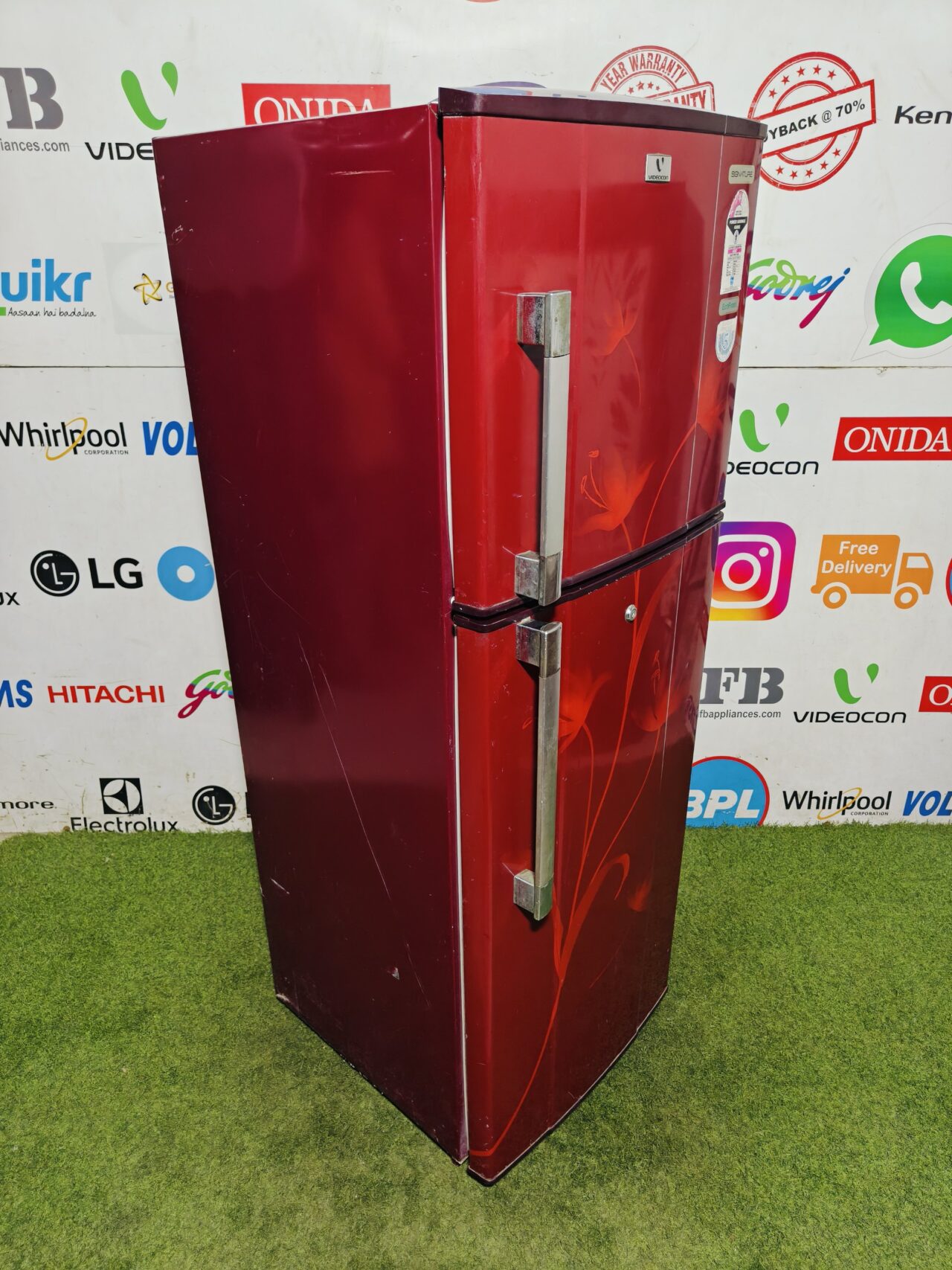 Videocon eco fresh red flower model 260 lte double door refrigerator - Image 4