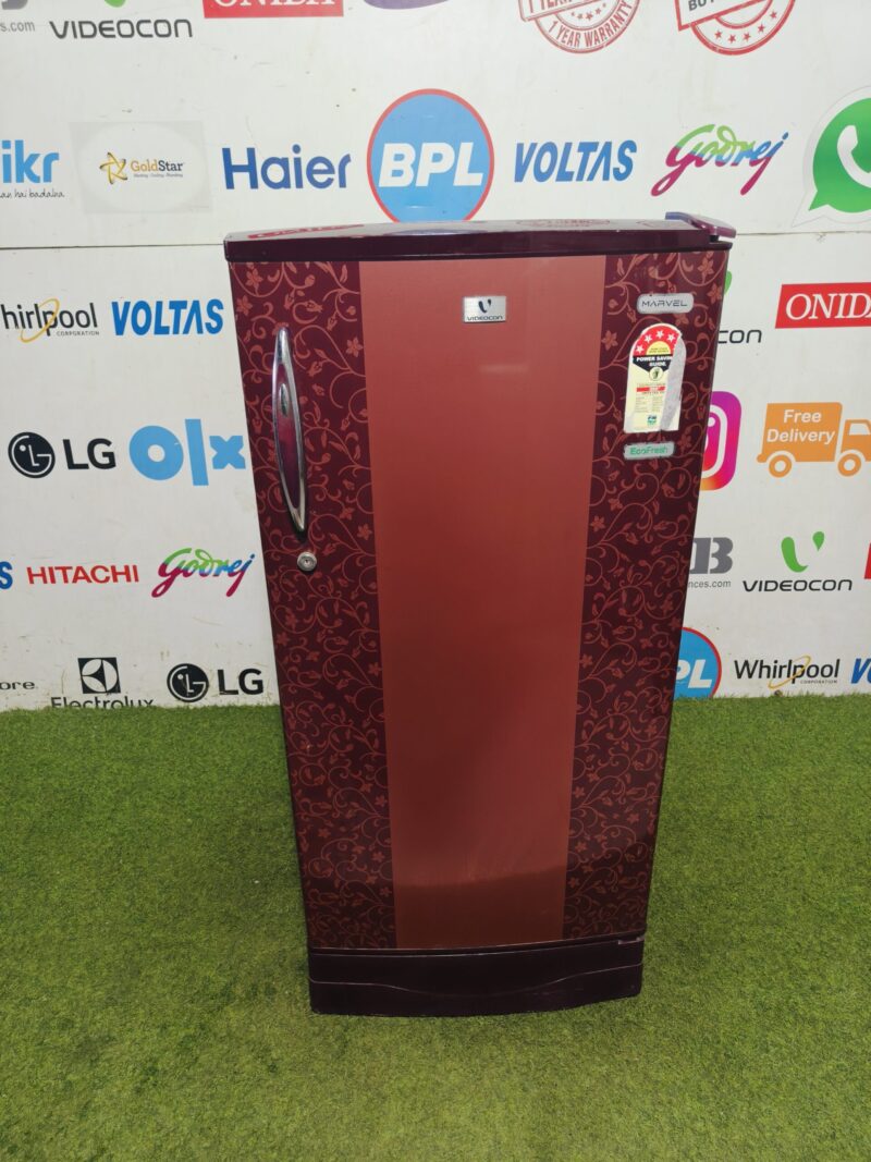 Videocon marvel 5 star energy rating inbuilt stabiliser with base stand 190 lte single door refrigerator (Refurbished)