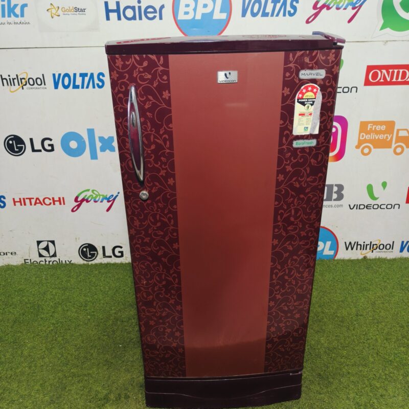Videocon marvel 5 star energy rating inbuilt stabiliser with base stand 190 lte single door refrigerator (Refurbished)