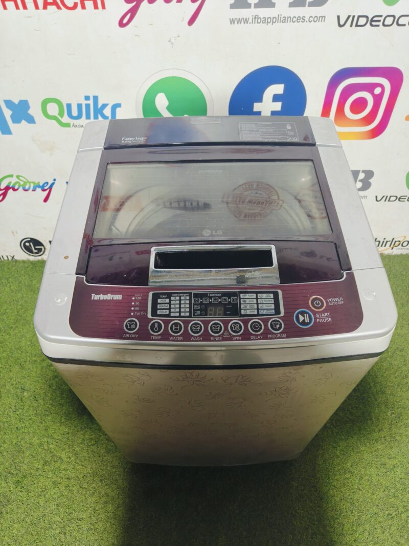 LG fuzzy logic turbo drum 6.5 kg fully automatic top load washing machine (Refurbished)