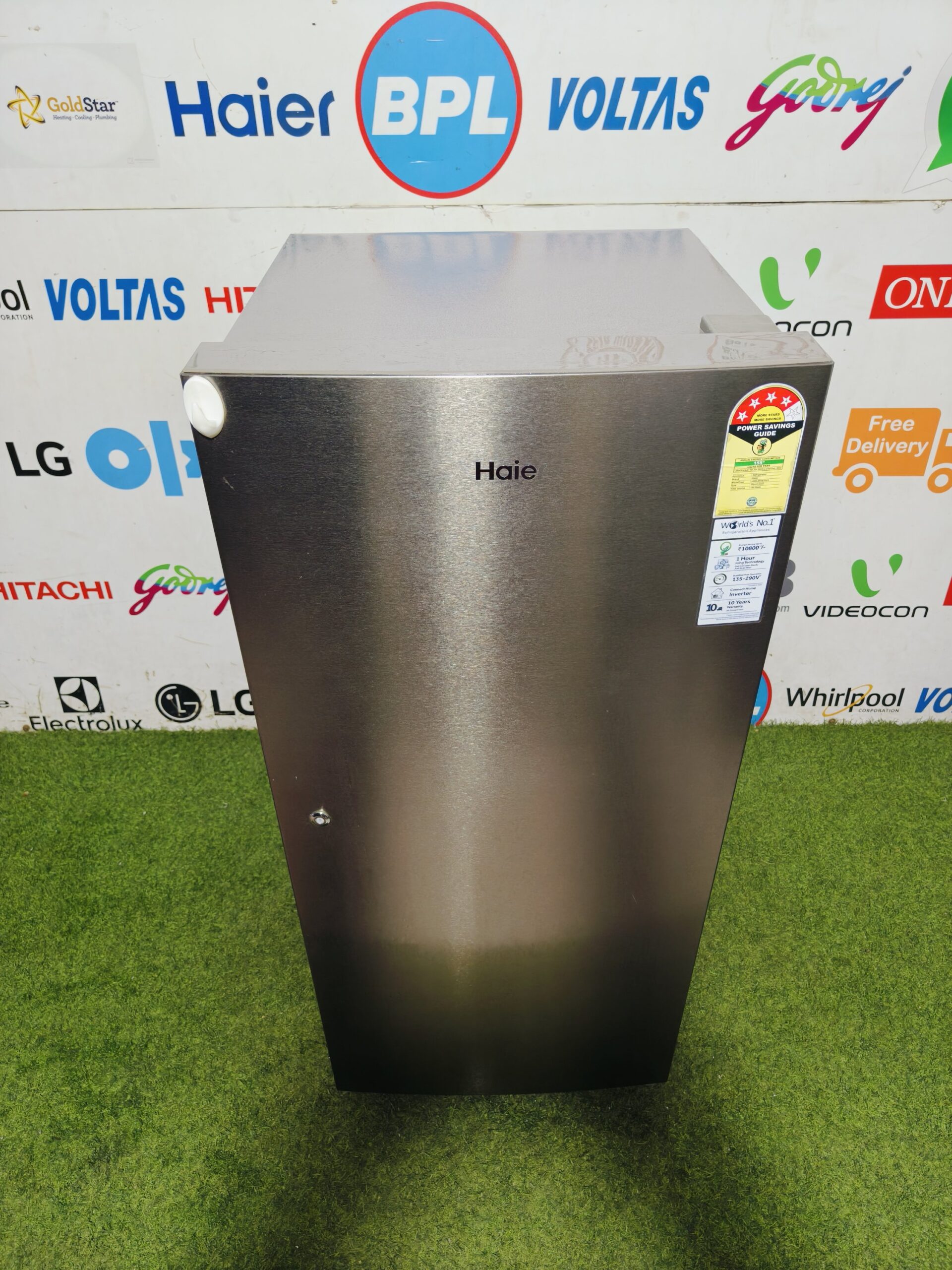 Haier home connect inverter 190 lte steel finish single door refrigerator - Image 2