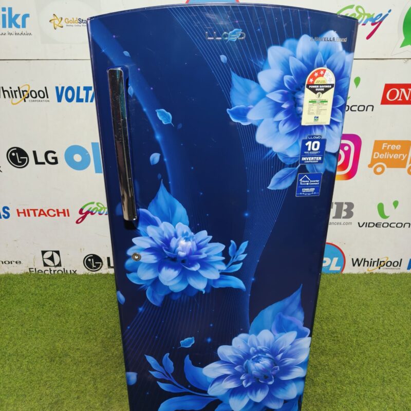 Lloyd Havells home connect digital inverter with inbuilt stabiliser 200 Ltr flower model single door refrigerator (Refurbished)