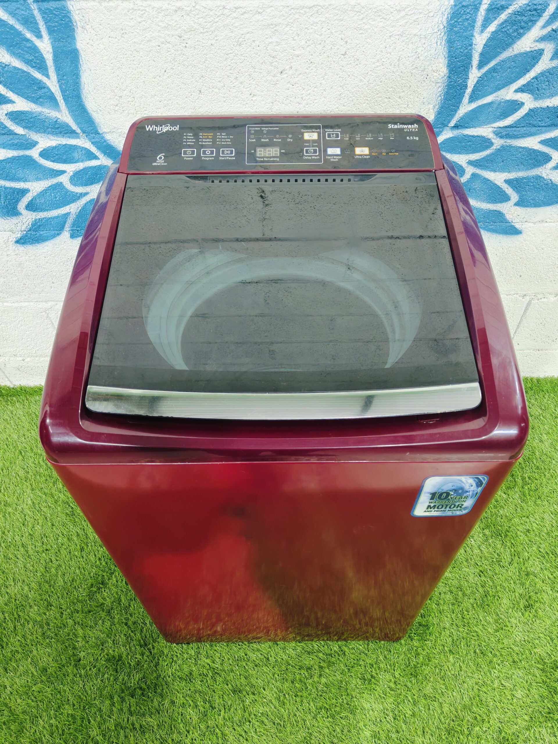 Whirlpool 6th sense stain wash ultra 6.5 kg fully automatic gently used top load washing machine - Image 2