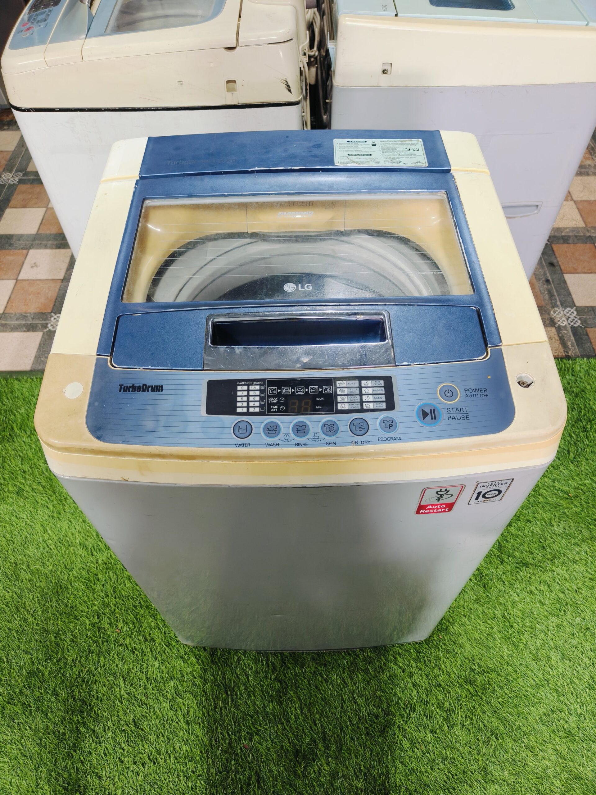 LG turbo drum 6.5 kg double colour fully automatic top load washing machine - Image 2