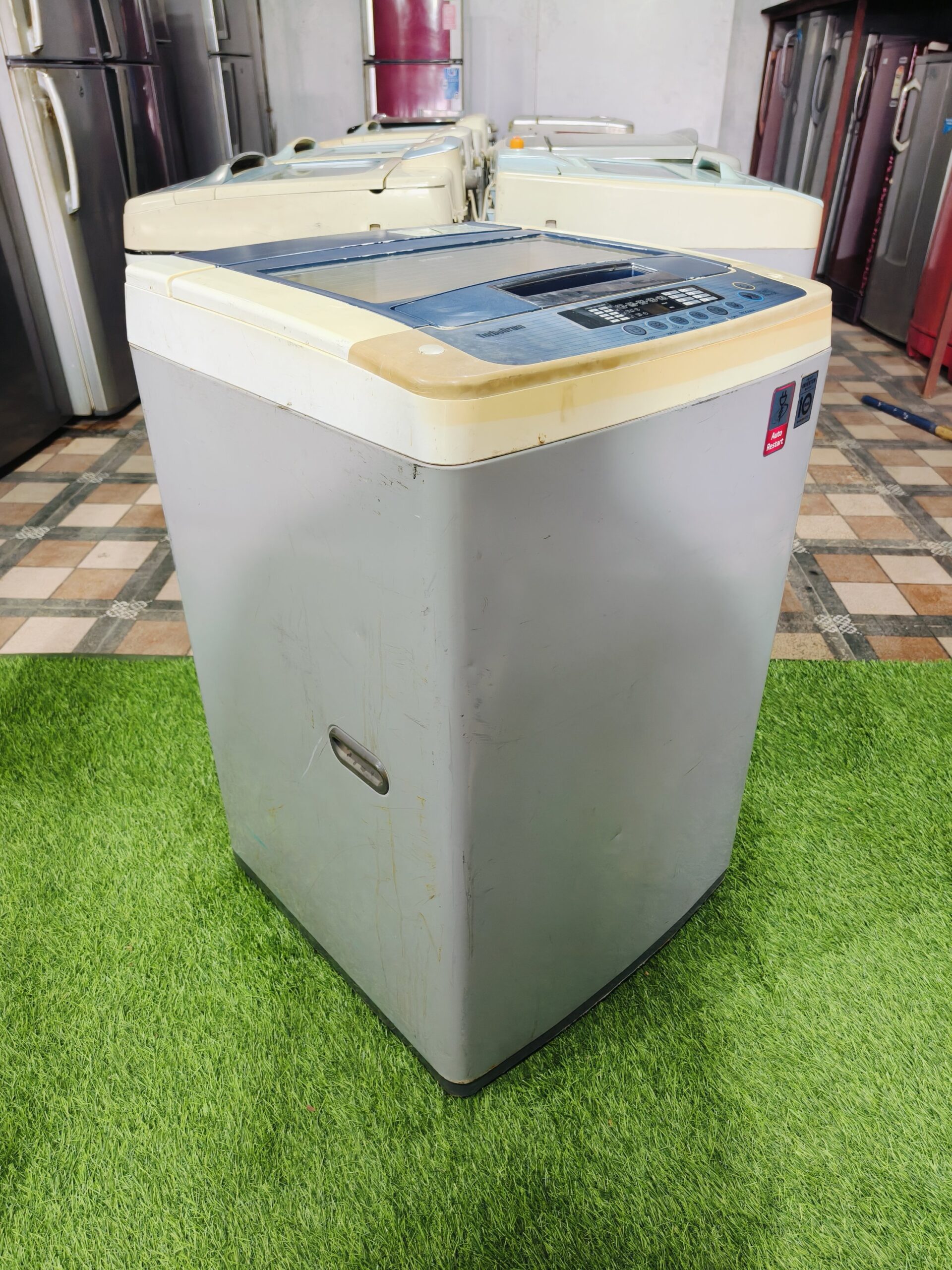 LG turbo drum 6.5 kg double colour fully automatic top load washing machine - Image 4