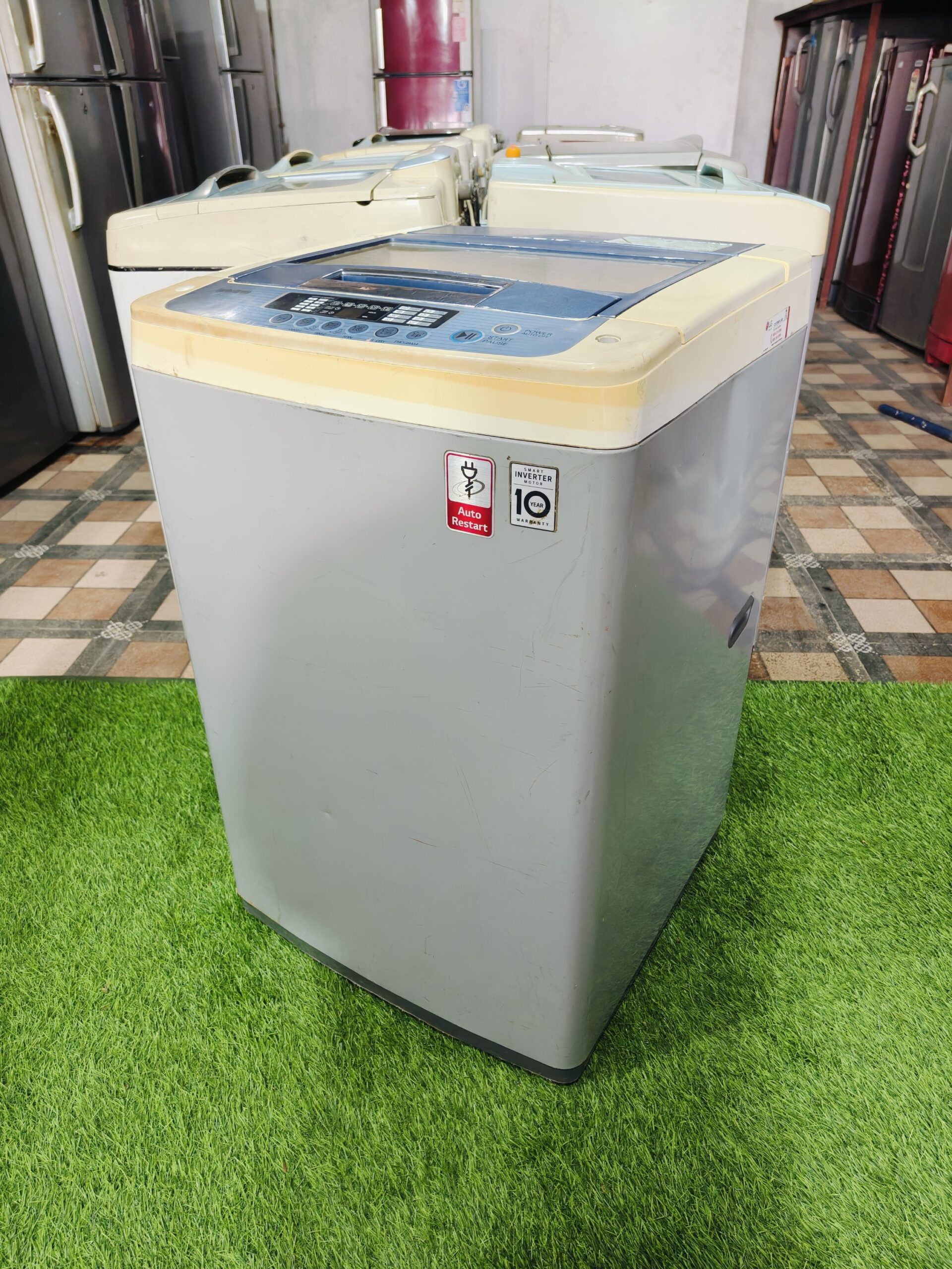 LG turbo drum 6.5 kg double colour fully automatic top load washing machine - Image 5