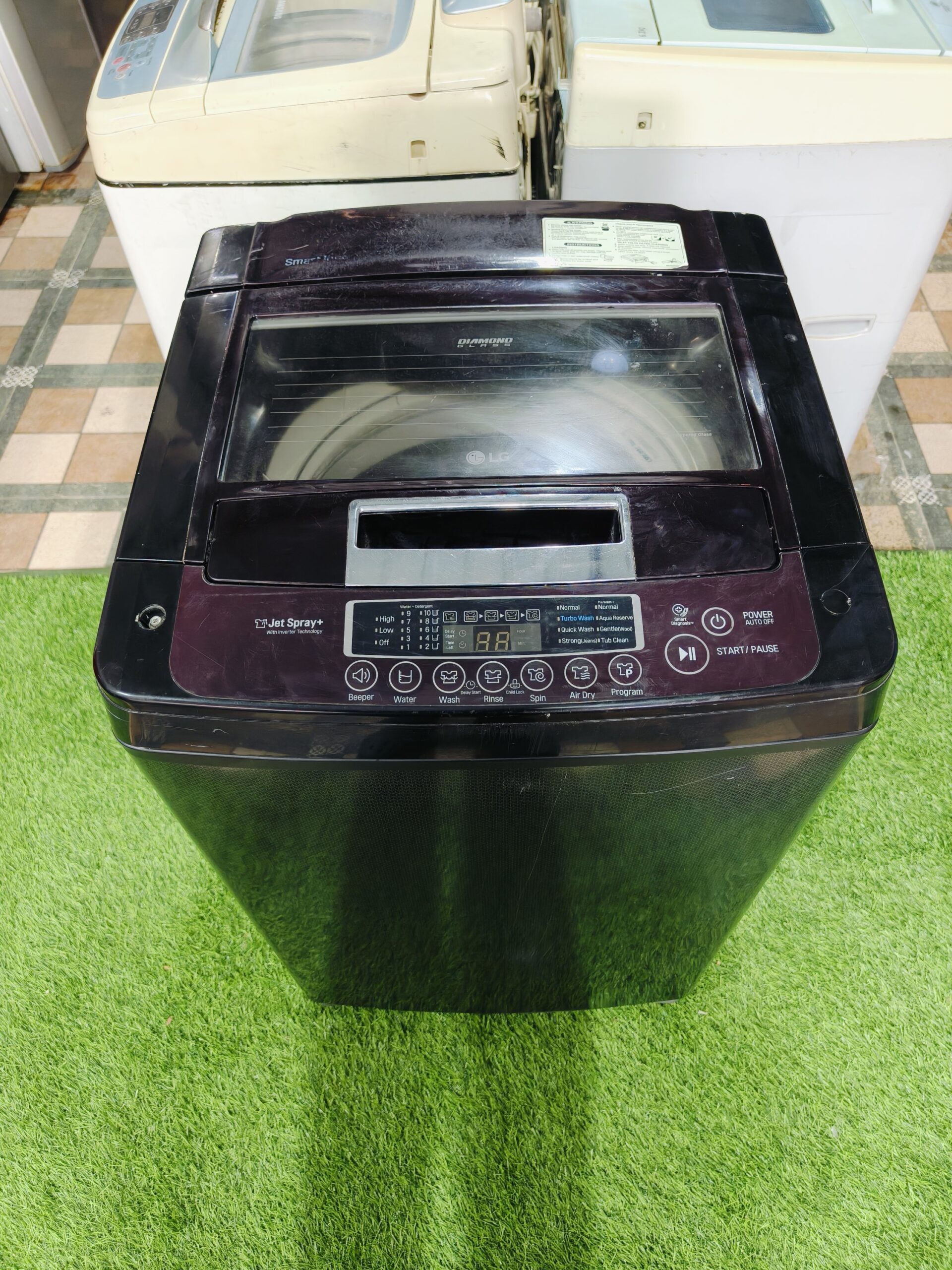 LG smart inverter with smart diagnosis 7 kg fully automatic gently used top load washing machine - Image 2