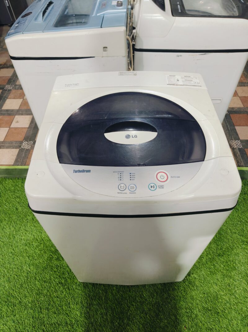 LG fuzzy logic turbo drum 5.8 kg fiber drum fully automatic top load washing machine