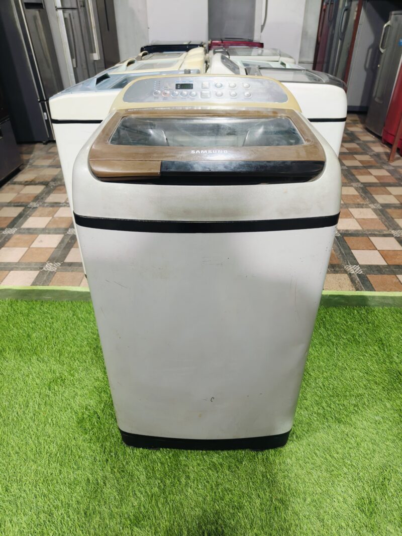 Samsung active wash + wobble technology 6.5 + 1 kg double colour fully automatic top load washing machine