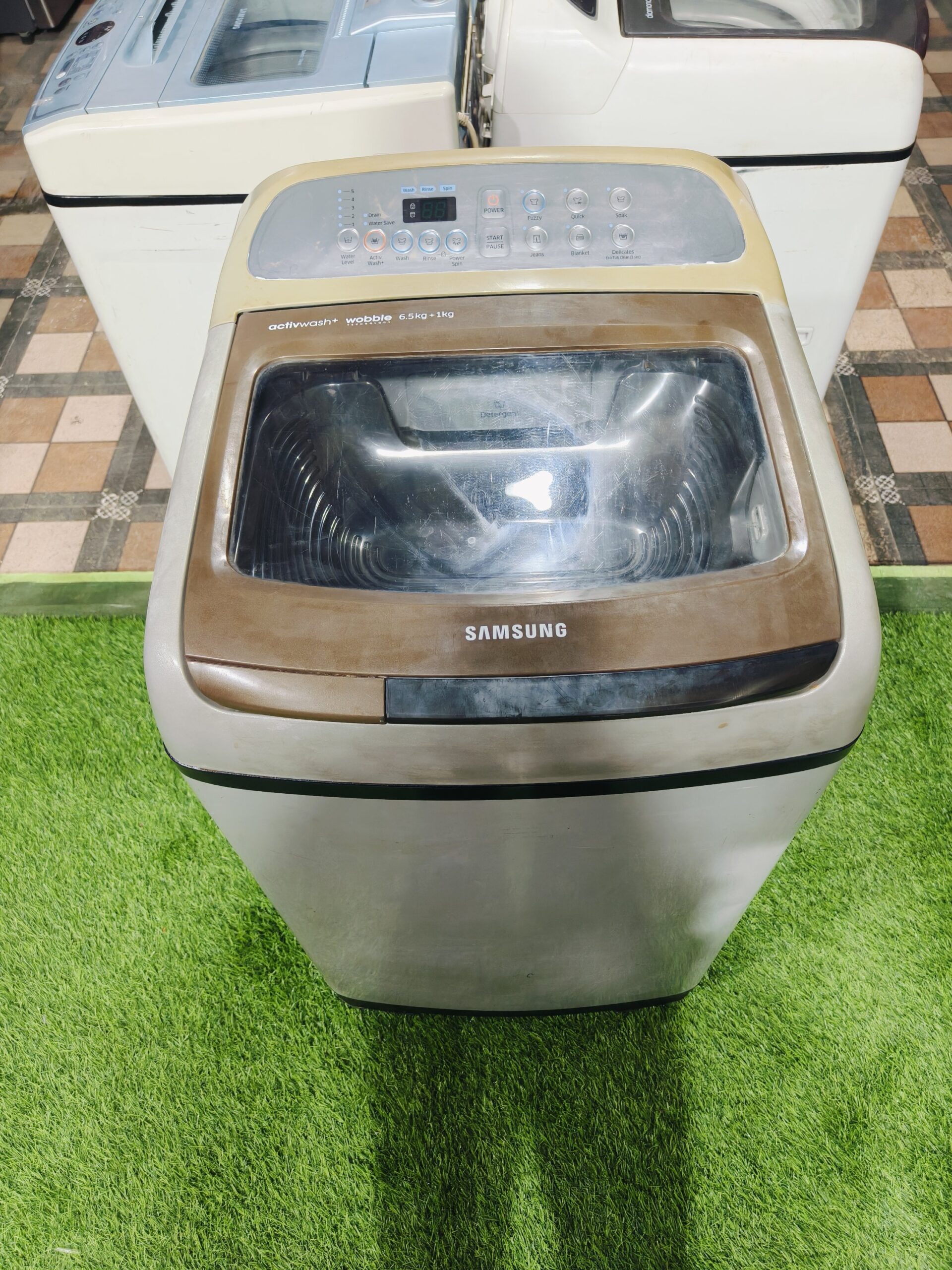 Samsung active wash + wobble technology 6.5 + 1 kg double colour fully automatic top load washing machine - Image 2