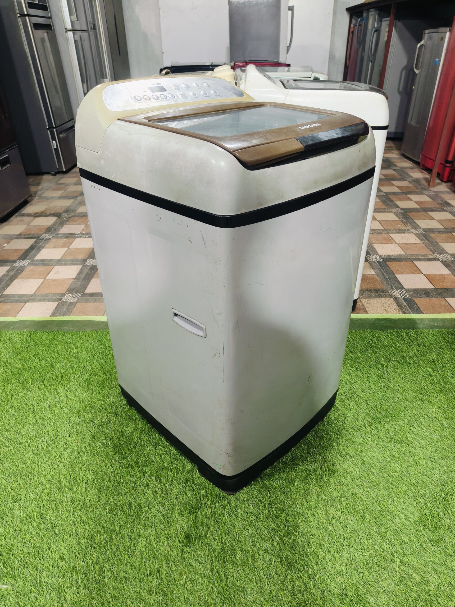 Samsung active wash + wobble technology 6.5 + 1 kg double colour fully automatic top load washing machine - Image 4