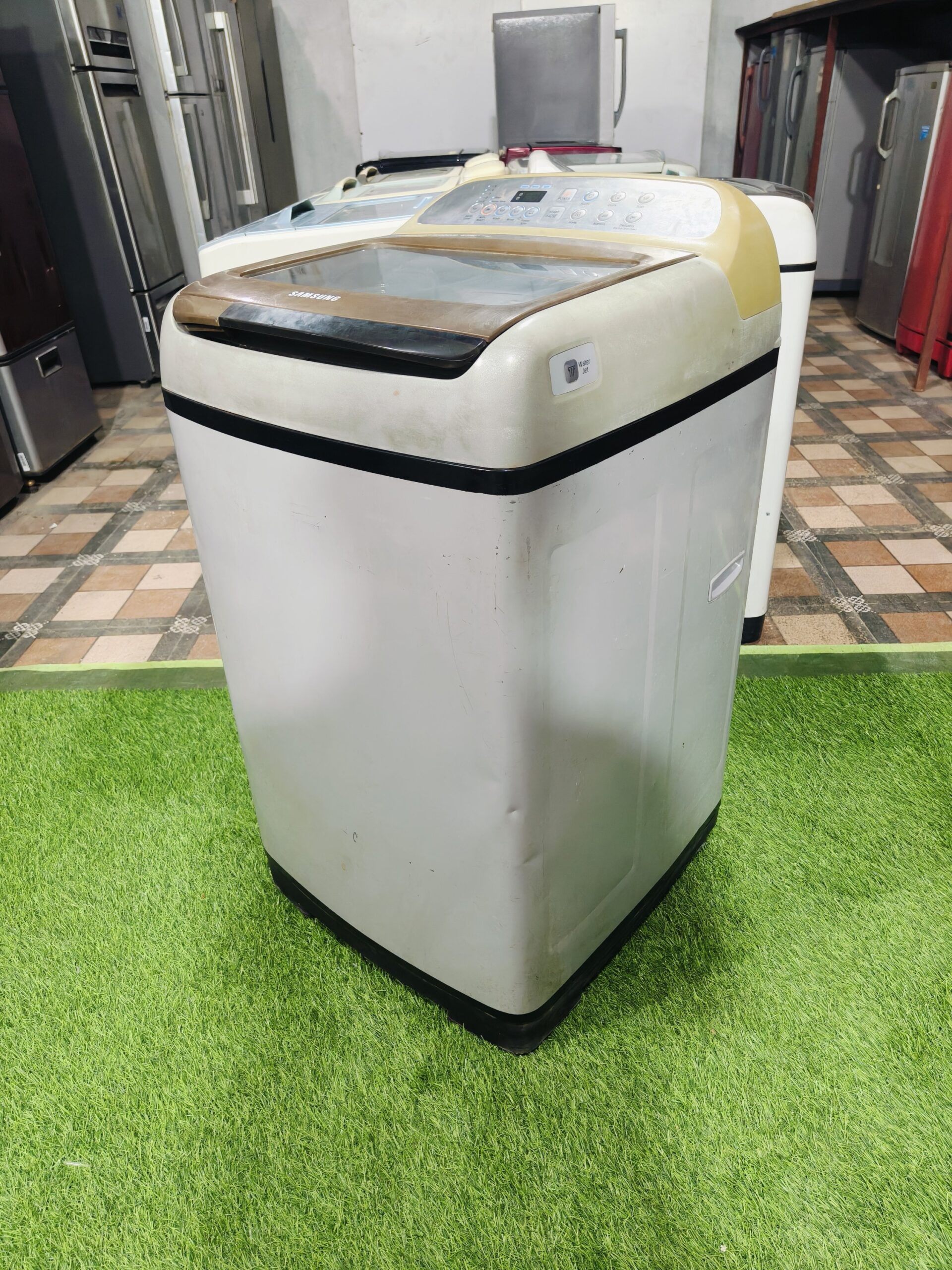 Samsung active wash + wobble technology 6.5 + 1 kg double colour fully automatic top load washing machine - Image 5