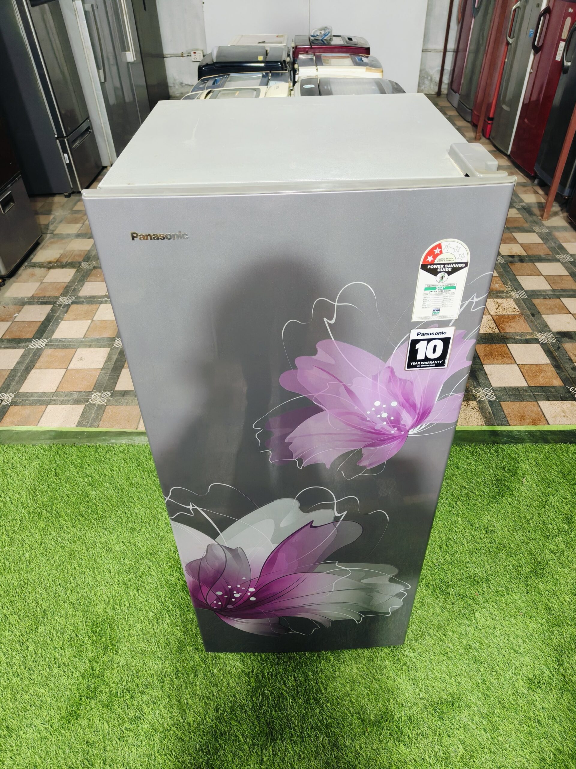 Panasonic pink flower model 200 ltr single door refrigerator - Image 4
