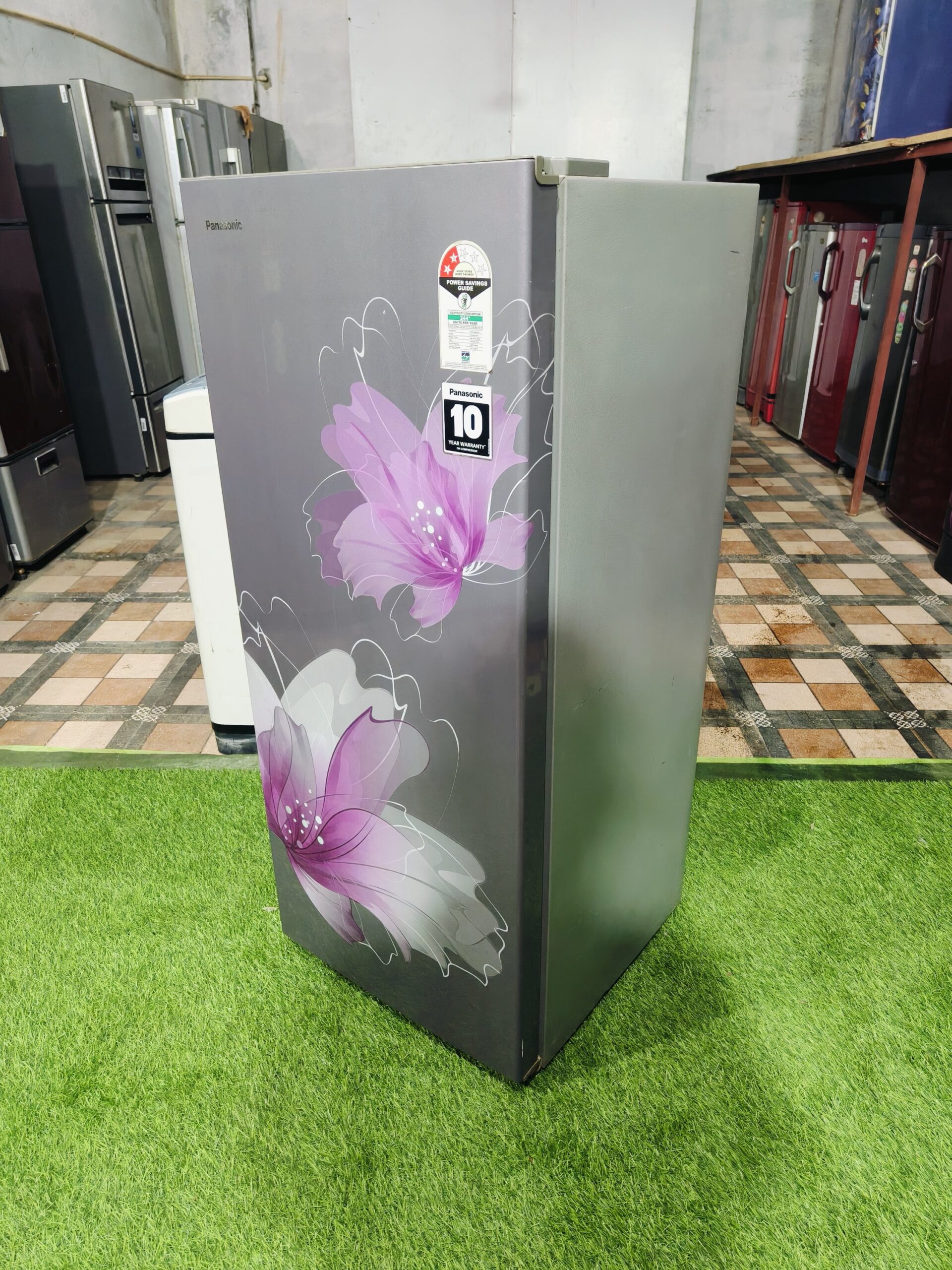 Panasonic pink flower model 200 ltr single door refrigerator - Image 5